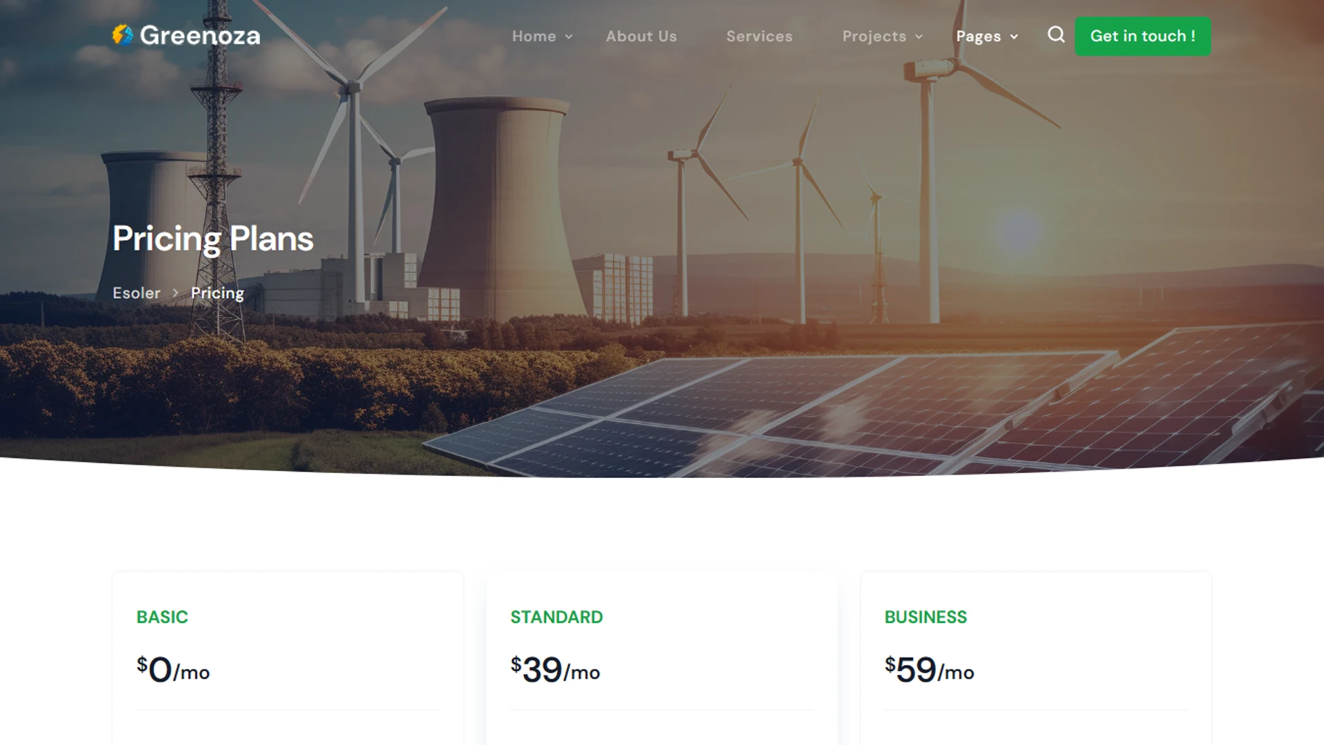 Greenoza - Solar & Renewable Energy HTML Template