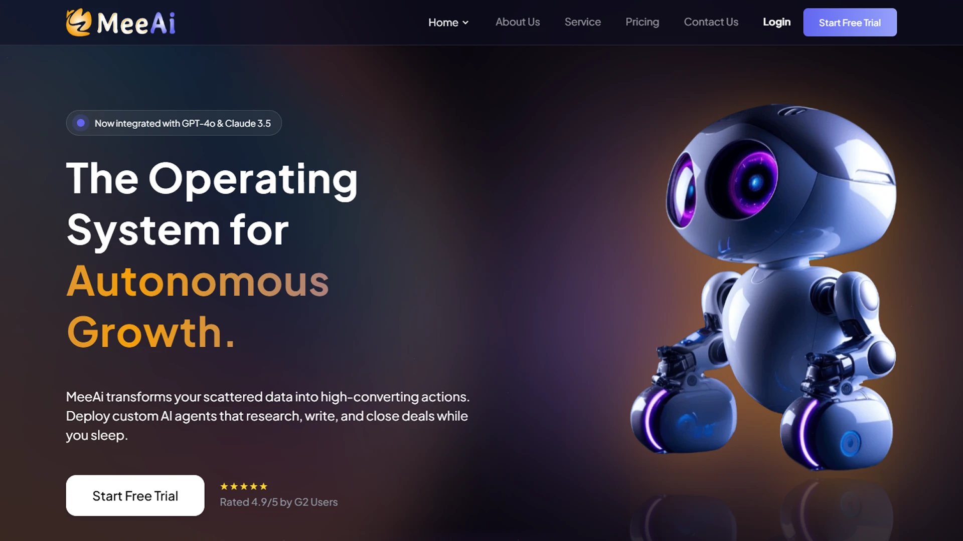 MeeAi - Modern AI SaaS and Tech Landing Page HTML Template