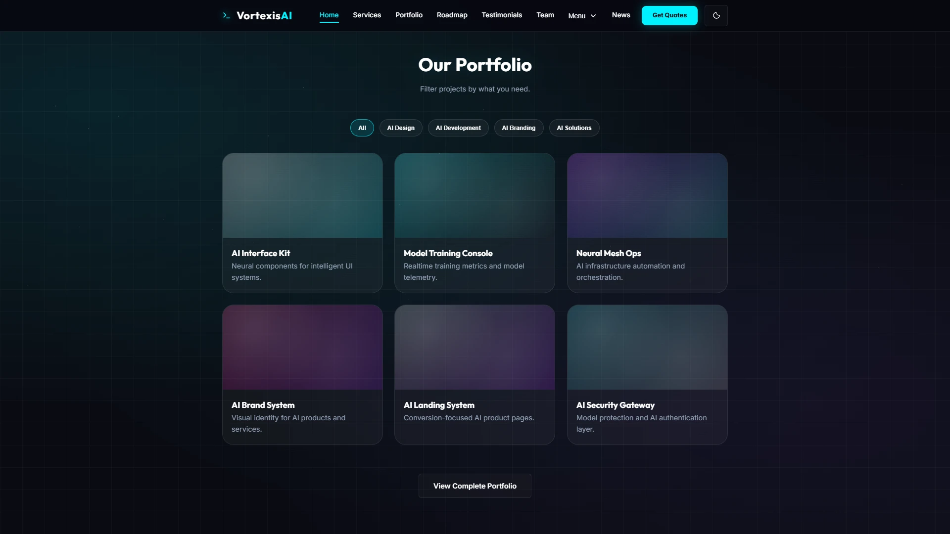 Vortexis AI - Modern SaaS AI Website Template