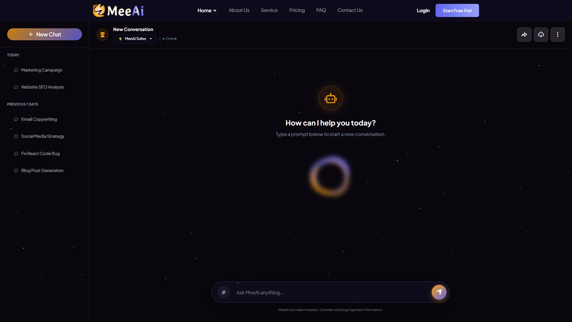 MeeAi - Premium AI SaaS & AI Chatbot Landing Page HTML Template