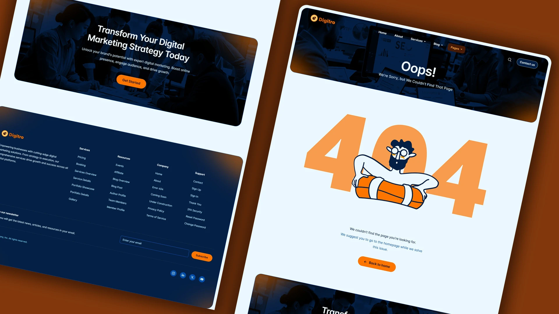 Digitro - Cutting-Edge Digital Marketing Agency HTML Website Template