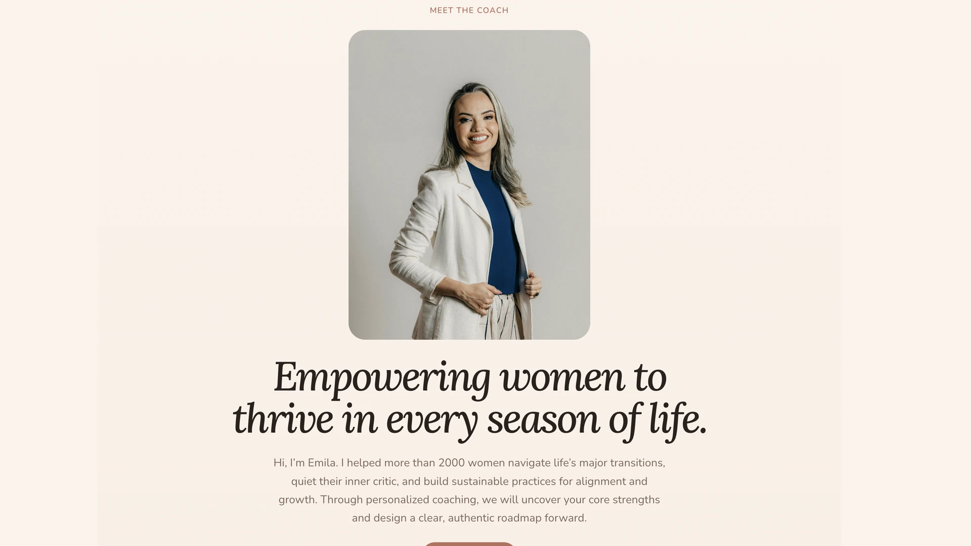 Emila - Life Coach, Female Empowerment & Consulting Template