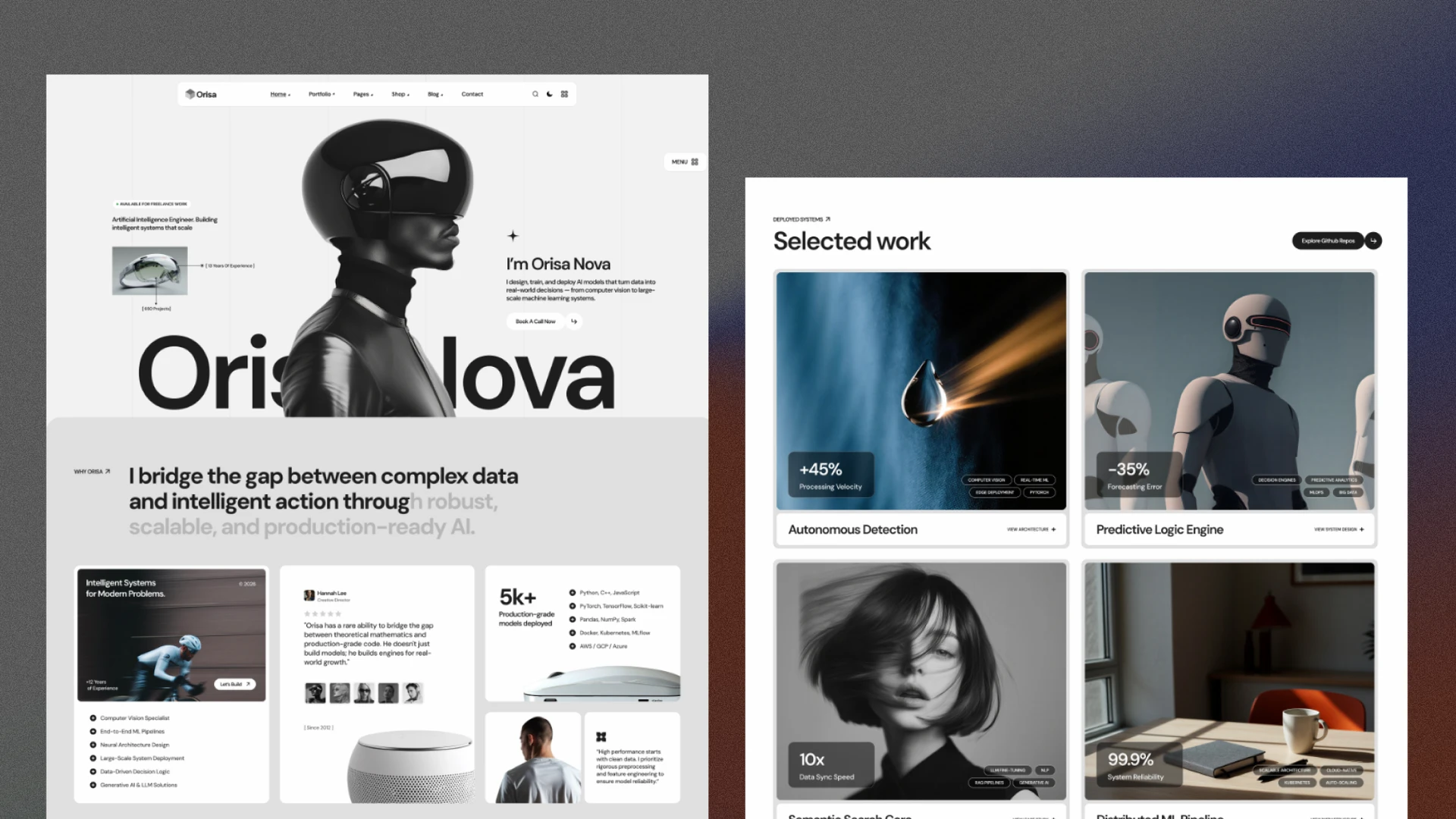 Orisa - Creative Portfolio Agency Framer Template