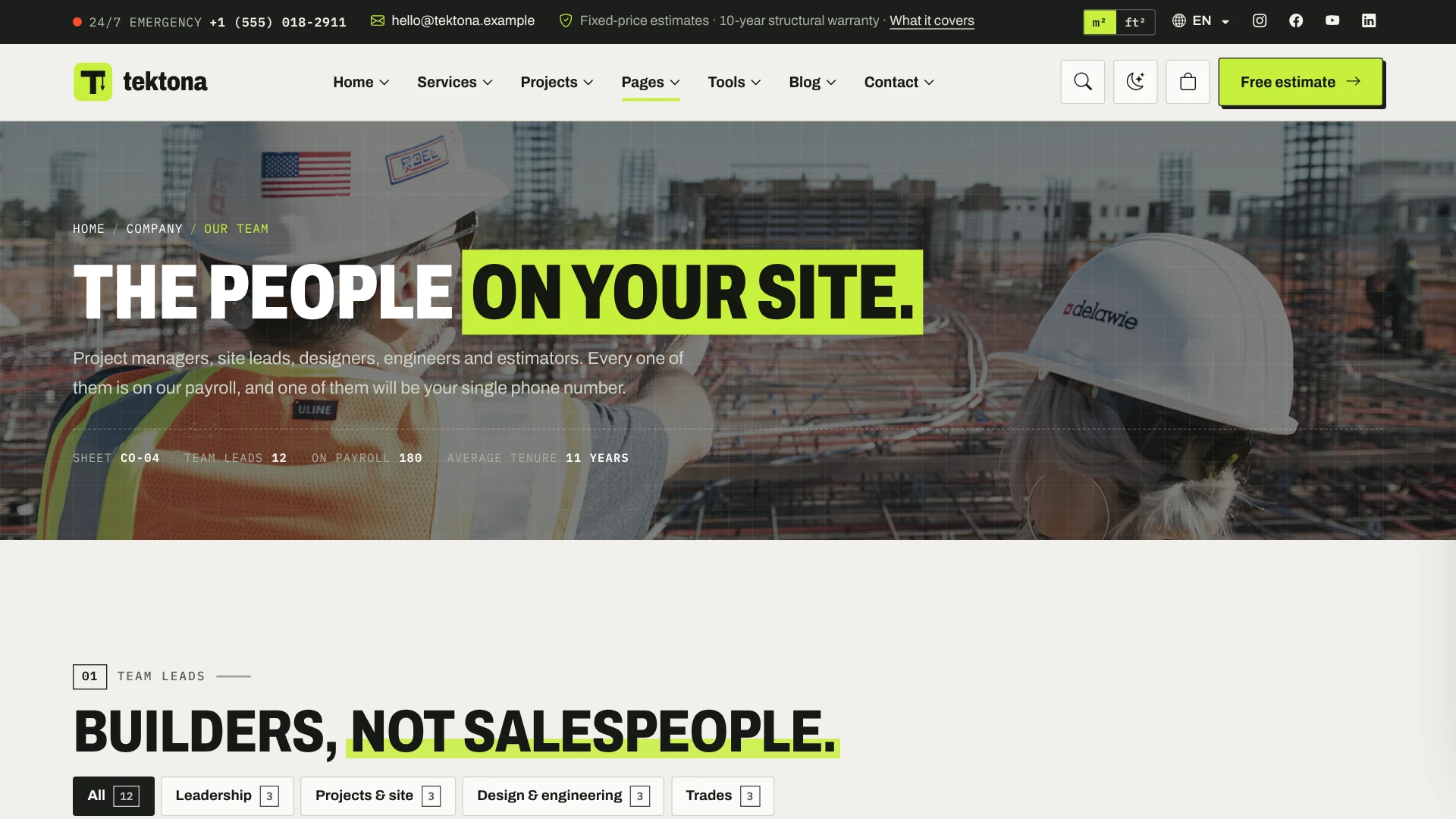 Tektona - Construction & Renovation HTML Template