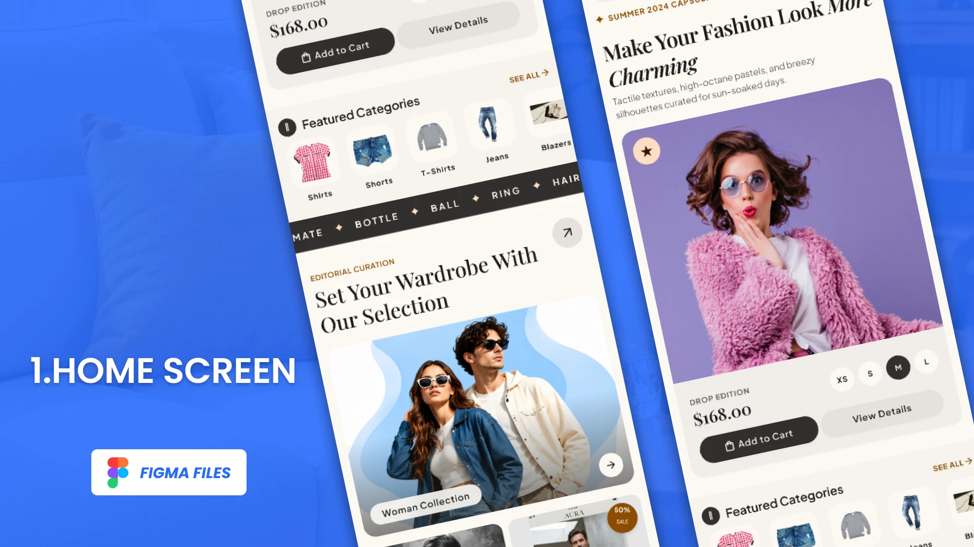AURA - Fashion E-Commerce Figma Template (Screenshot 1 of 7)