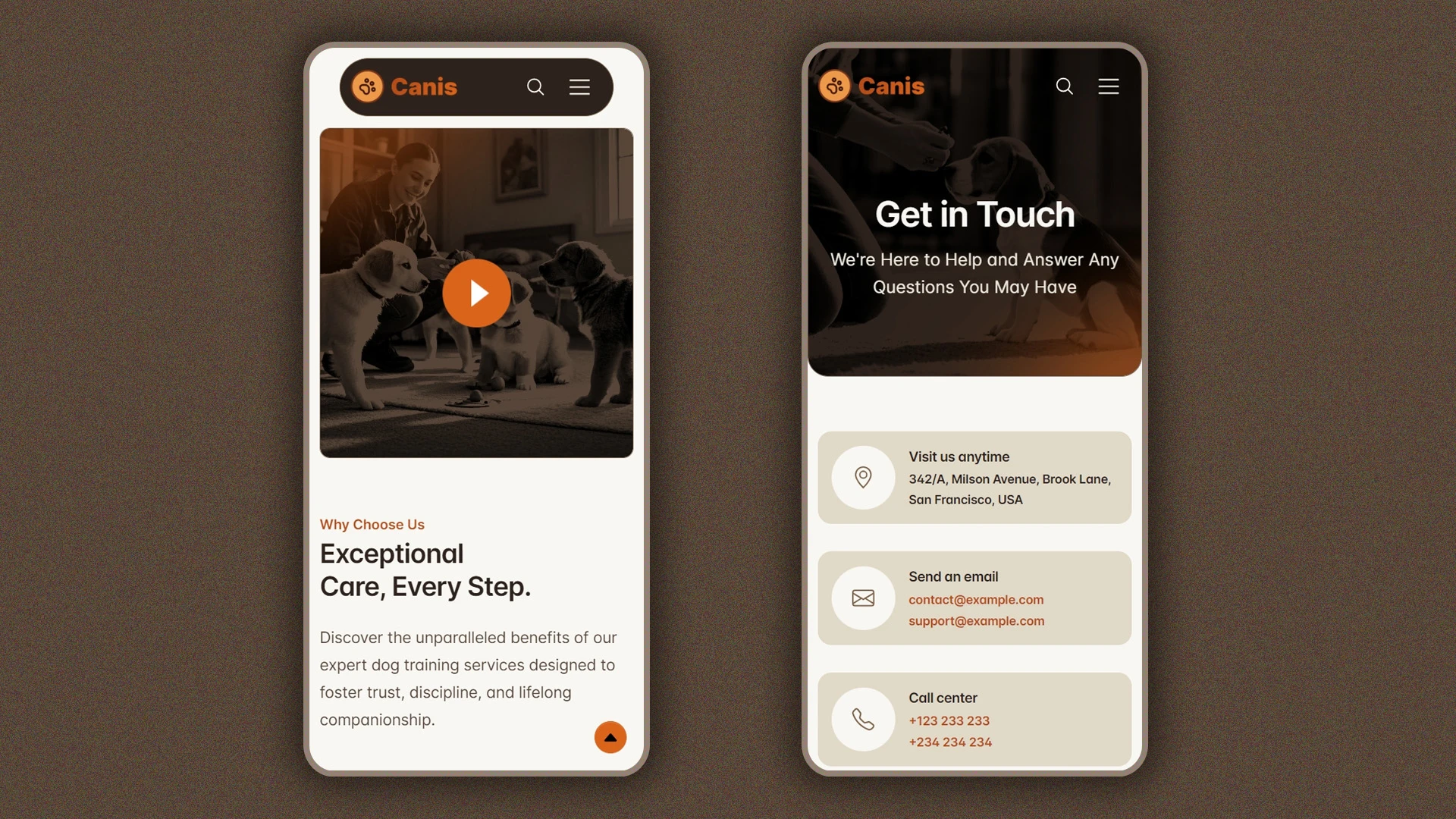Canis - Professional Dog Training Services HTML Website Template