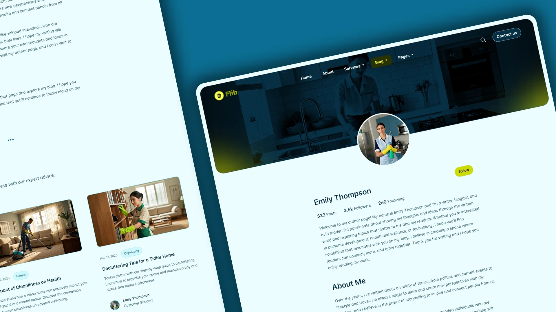 Flib - HTML Website Template For Premium Home Cleaning Services