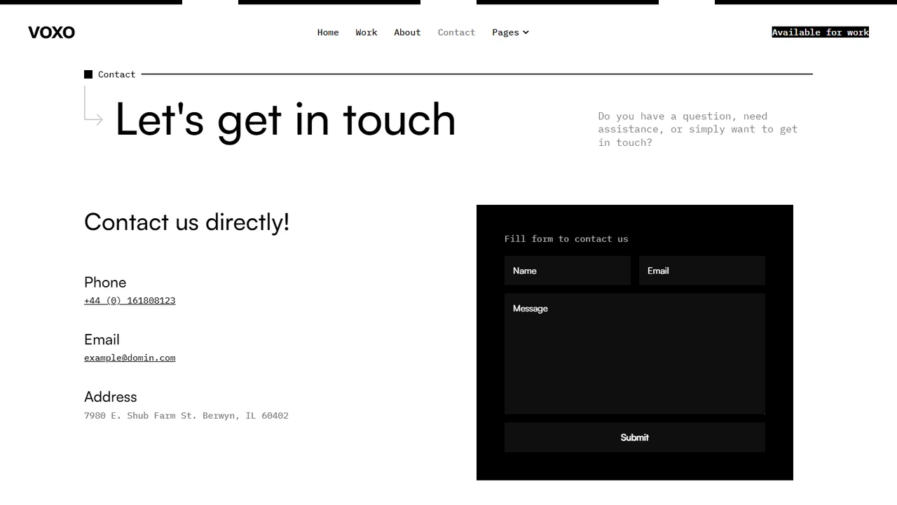 VOXO - Agency Framer Template