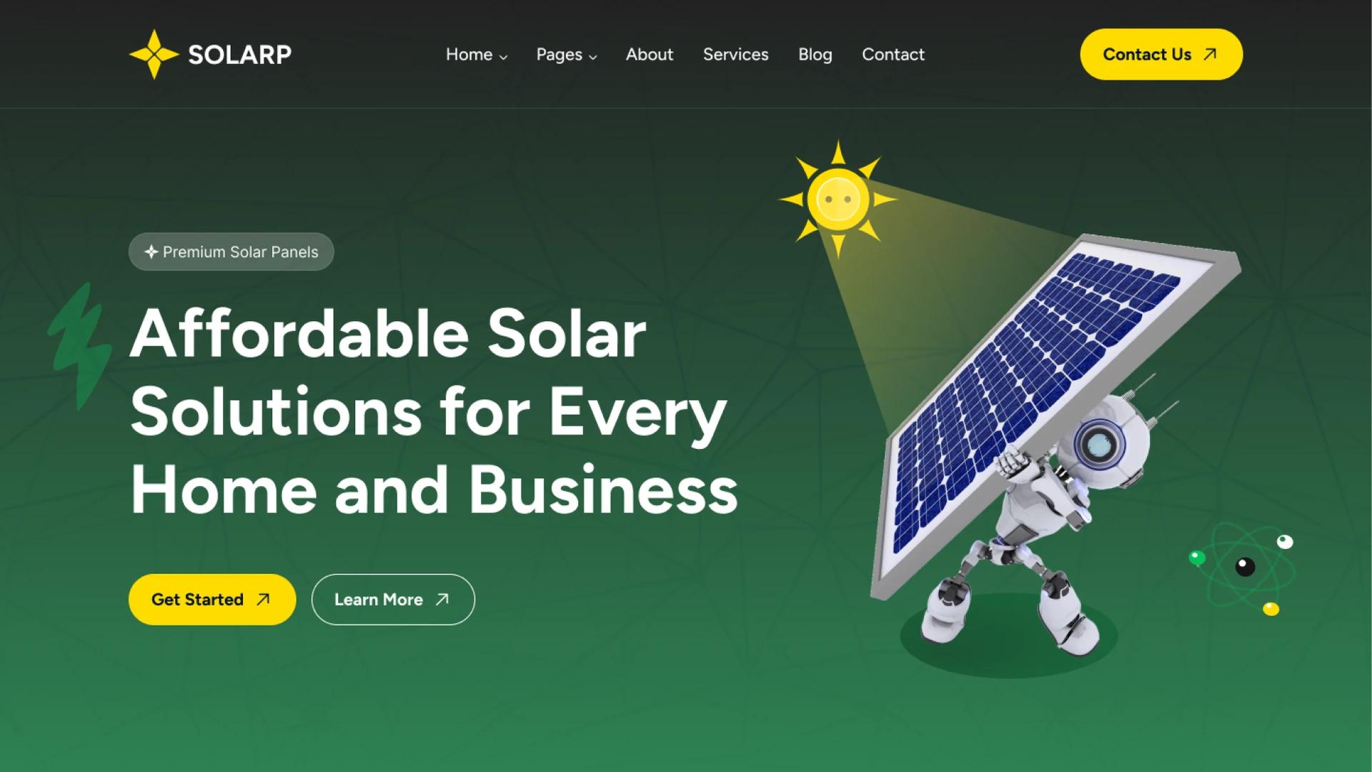 Solarp - Ecology Wind & Solar Energy WordPress Theme