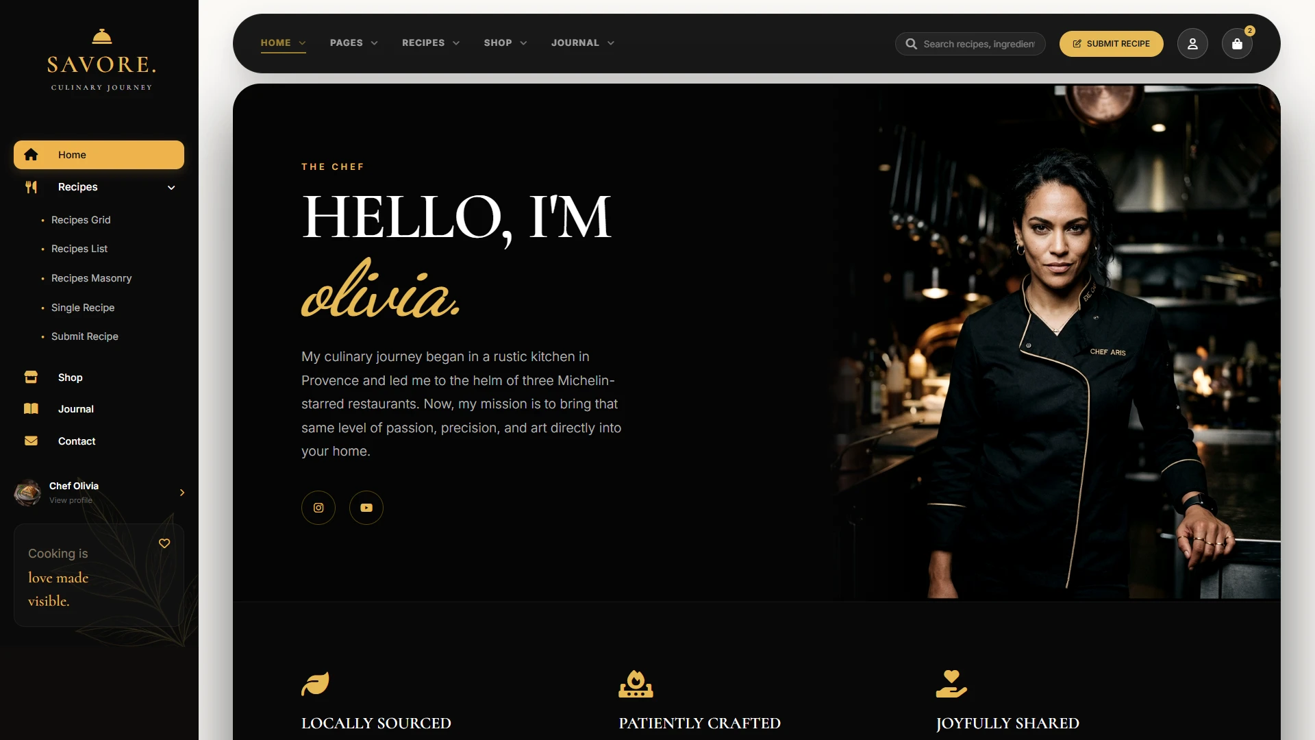 Savore - Food & Recipes WordPress Theme