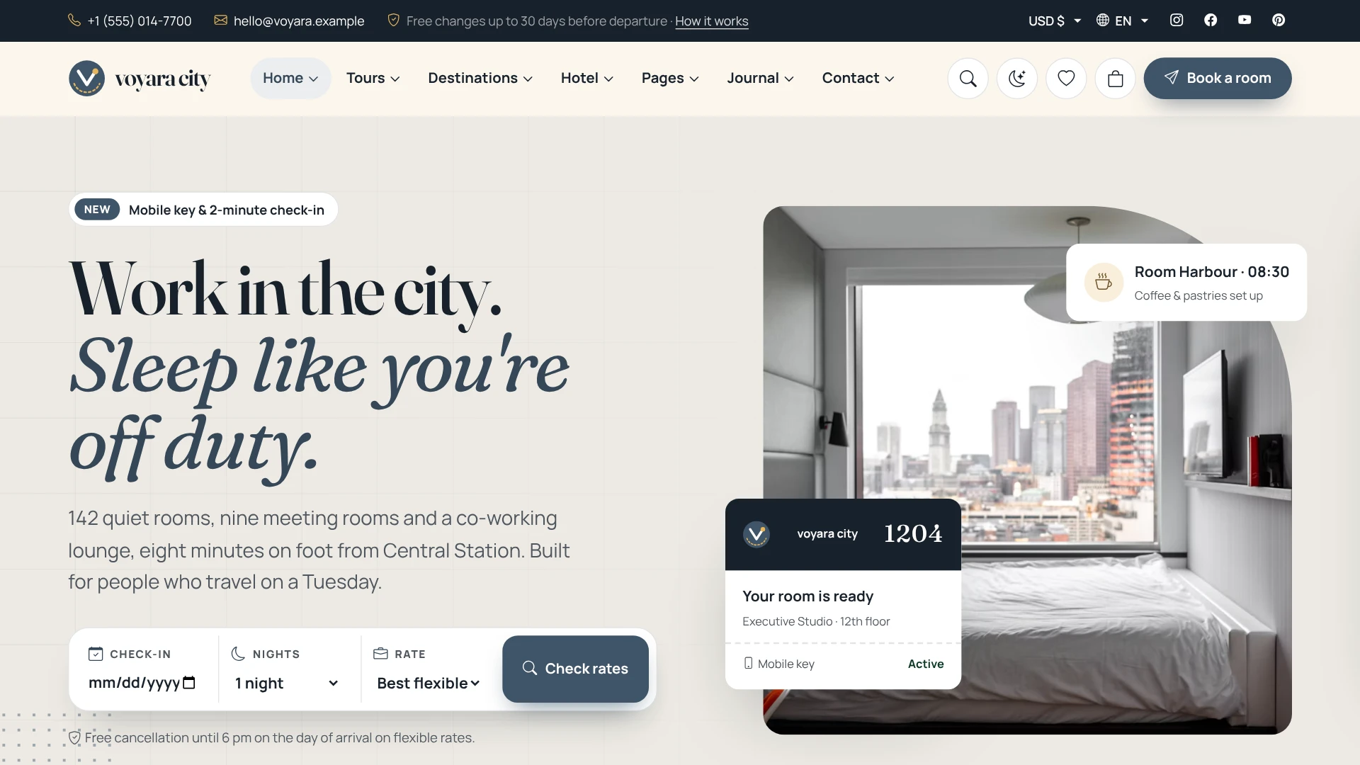 Voyara - Travel Agency & Boutique Hotel HTML Template