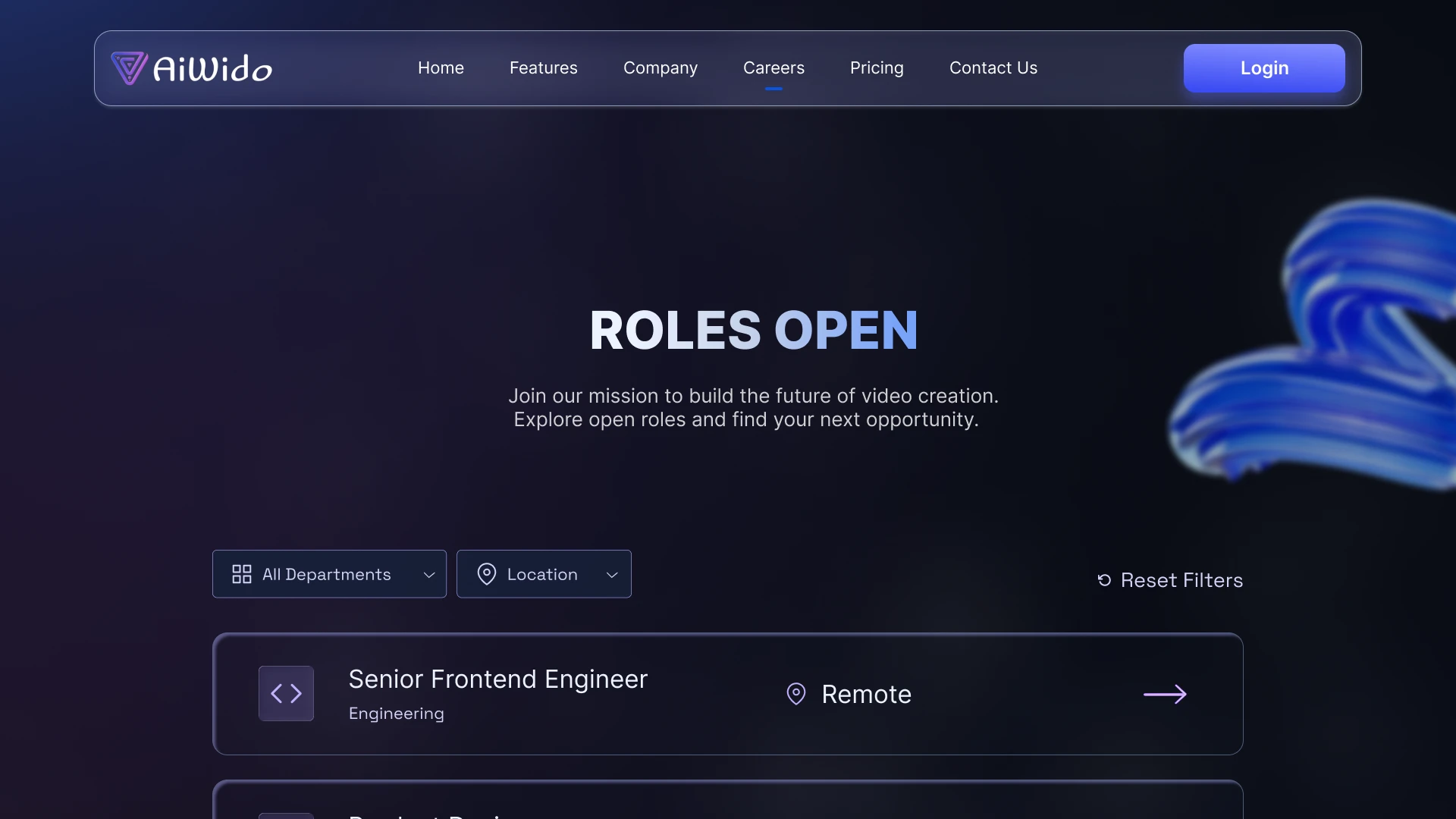 AiWido - Premium Futuristic AI Video Generator SaaS Figma Template