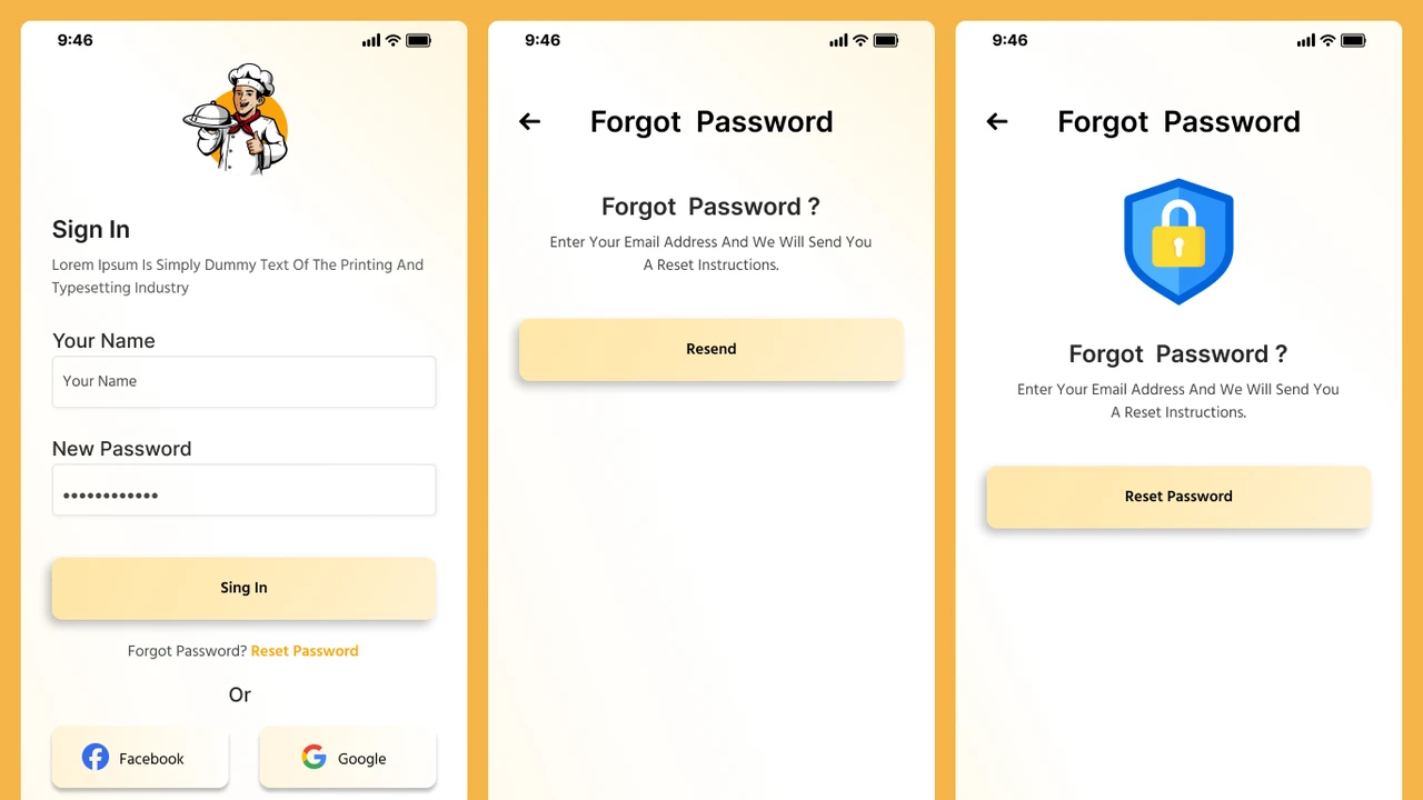 Food Pro - Food Delivery Mobile App Figma UI Template