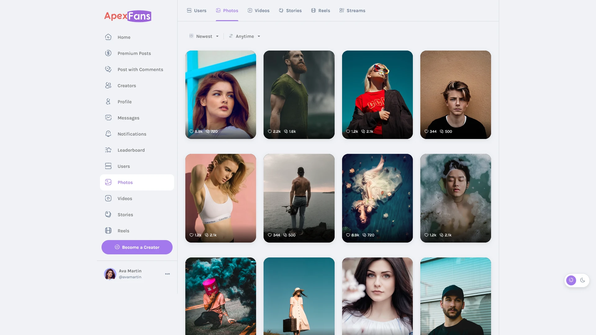 ApexFans - Ultimate Social Network Template for Content Creators