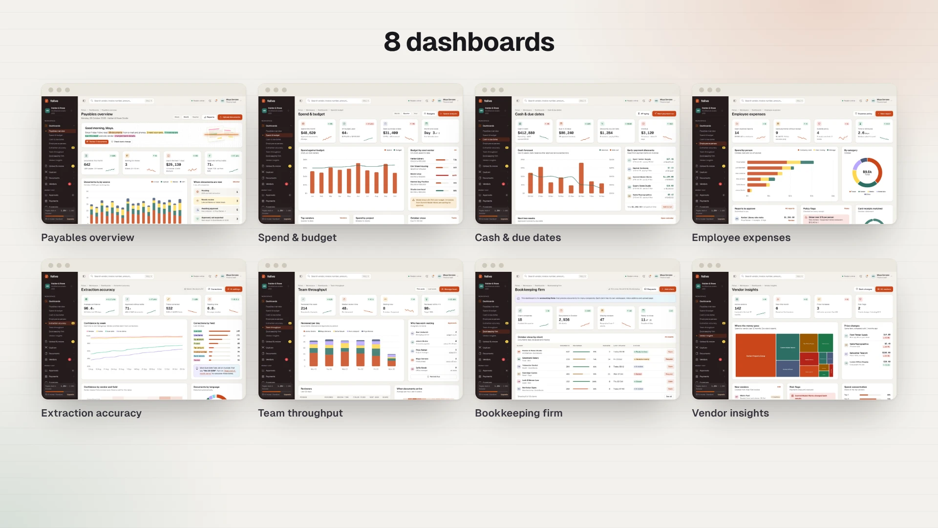 Folivo - AI Invoice & Receipt OCR Admin Dashboard Template HTML, React, Vue (Screenshot 2 of 20)