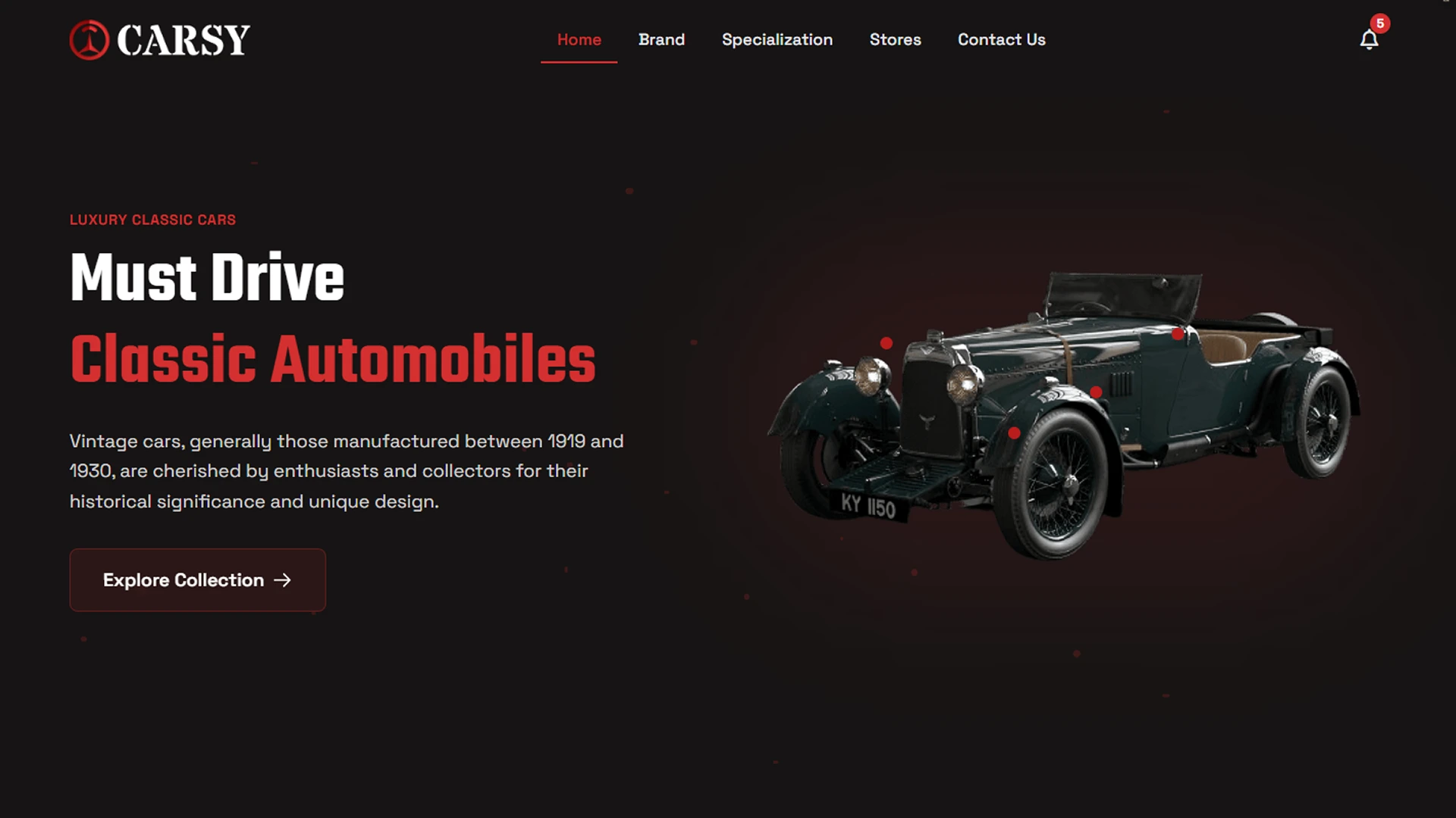 Carsy - Car Dealer Website Template Modern Vehicle Listing Platform