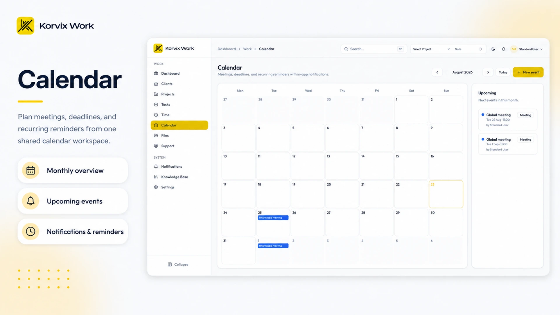 Korvix Work - Laravel & React Admin Dashboard