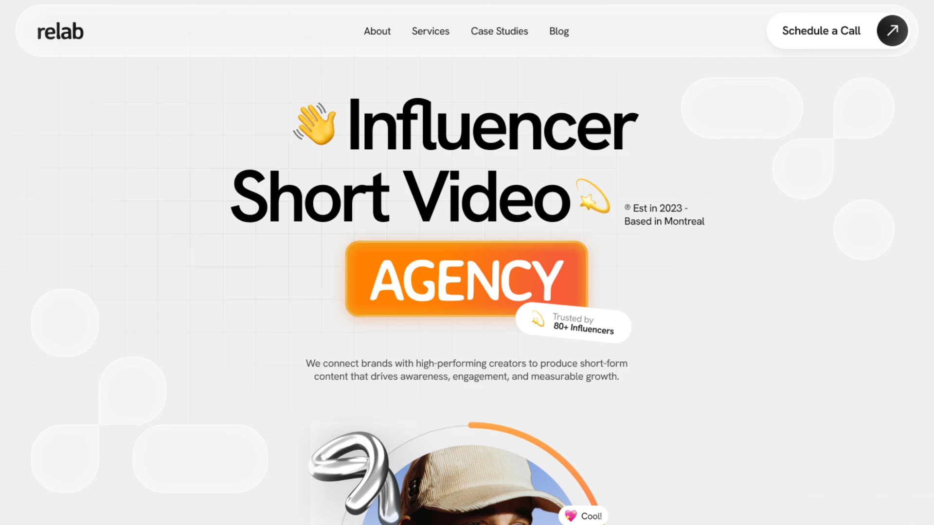 Relab - Influencer & Short-Form Video Agency HTML Template