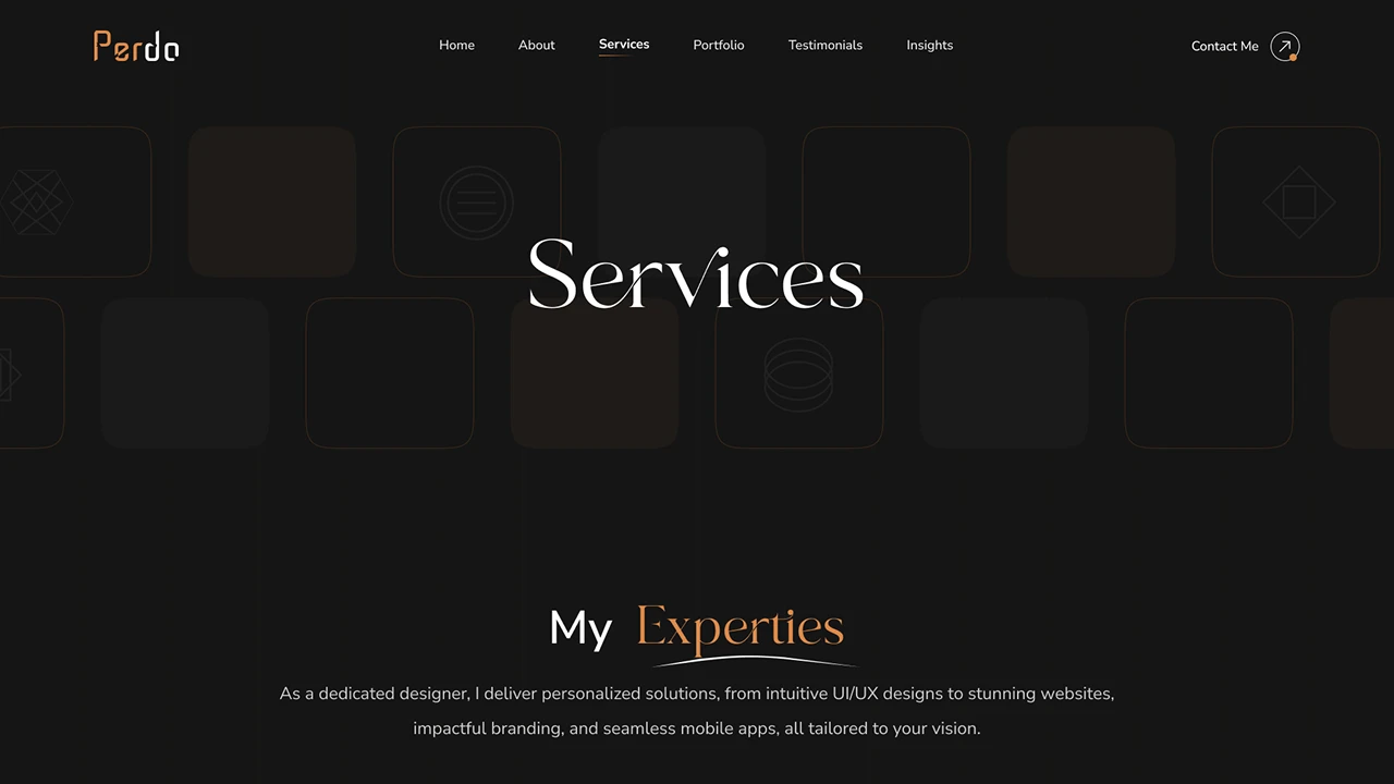 Perdo - Personal Portfolio Figma Template