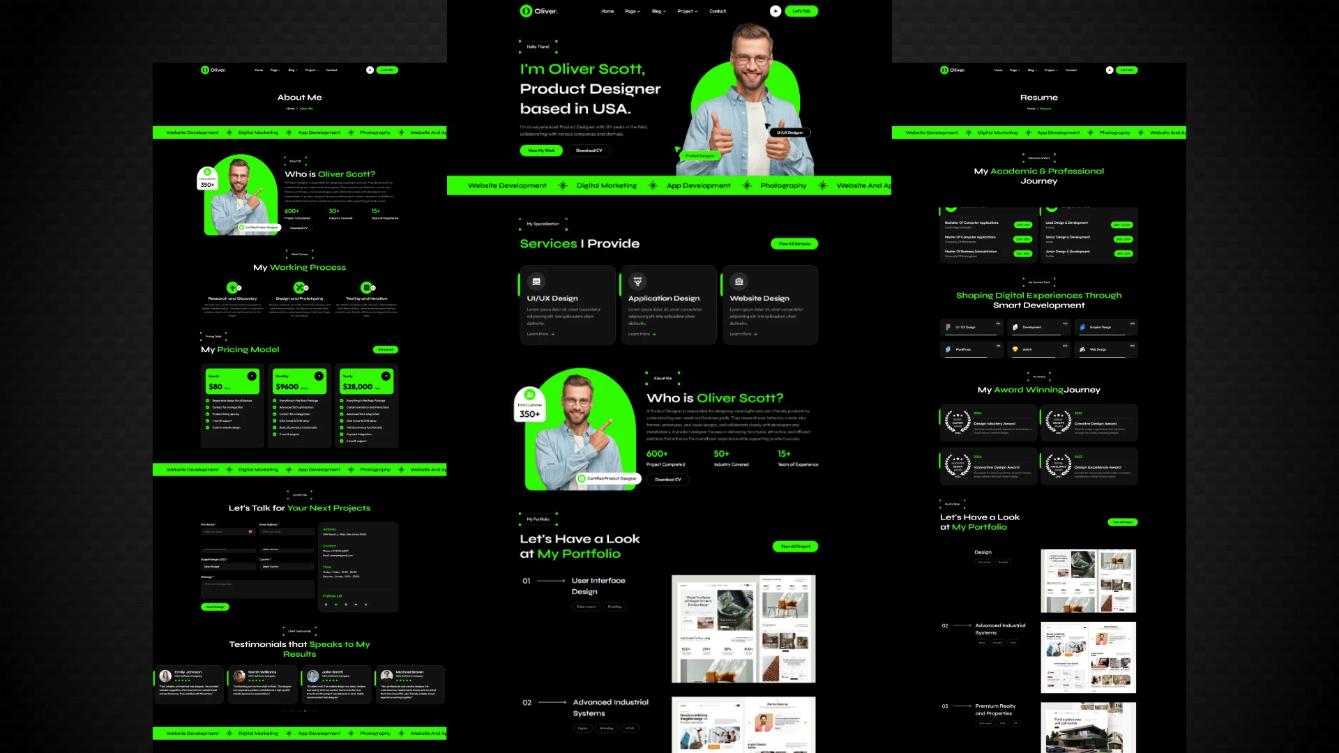 Oliver - Professional CV Resume Portfolio Template
