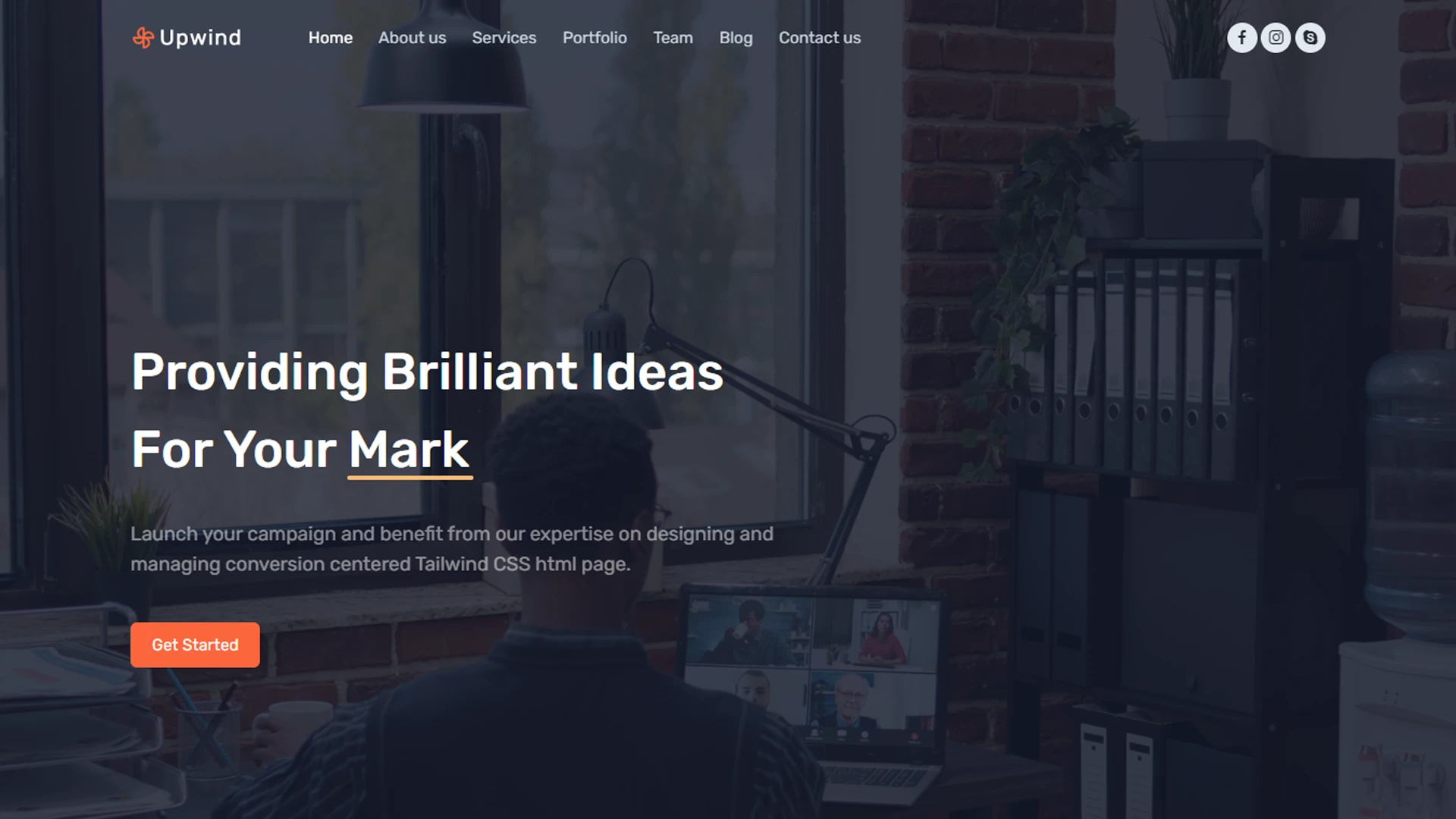 Upwind - Tailwind CSS Landing Page Template