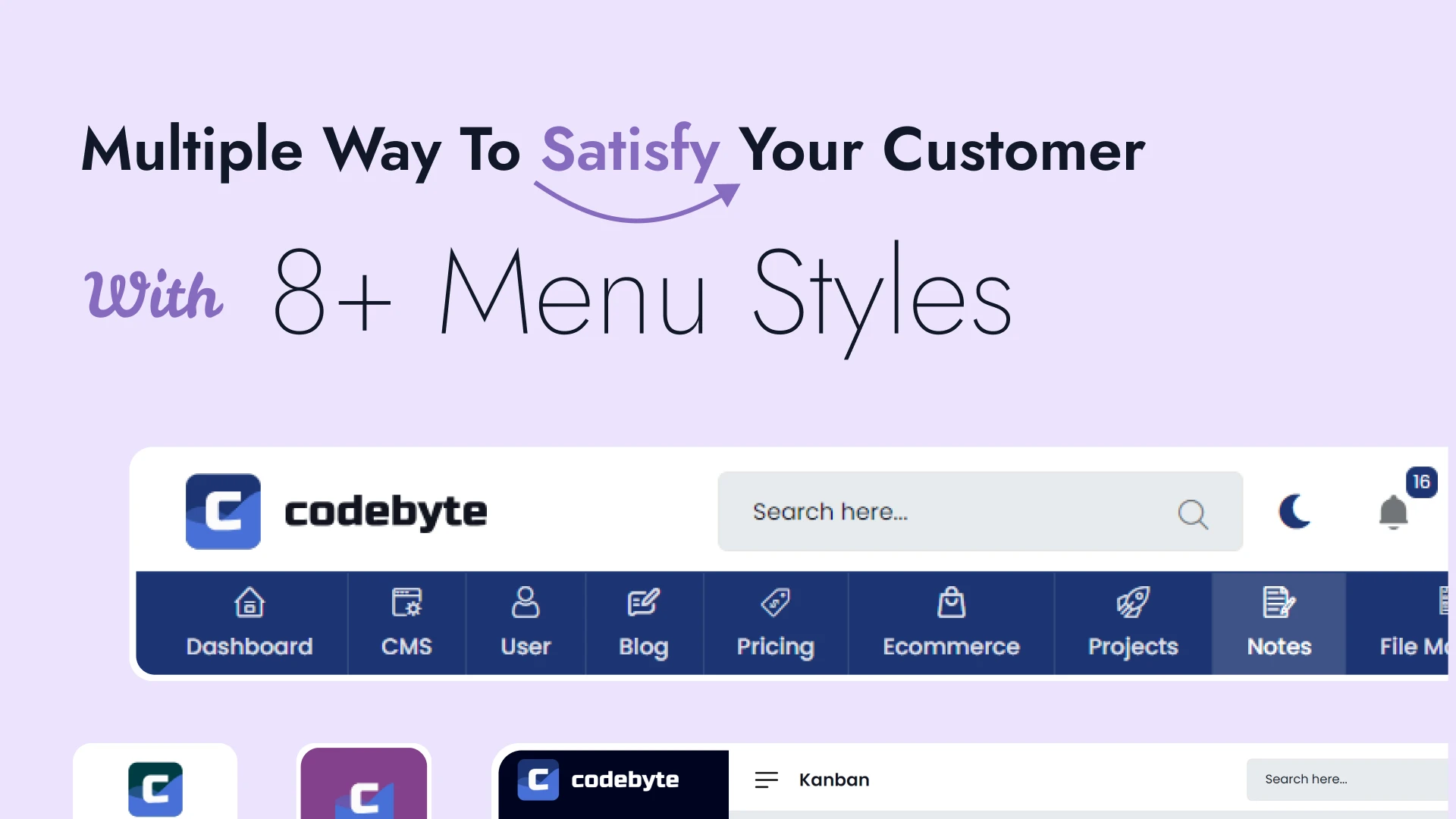 CodeByte - 8 in 1 Admin Dashboard Template