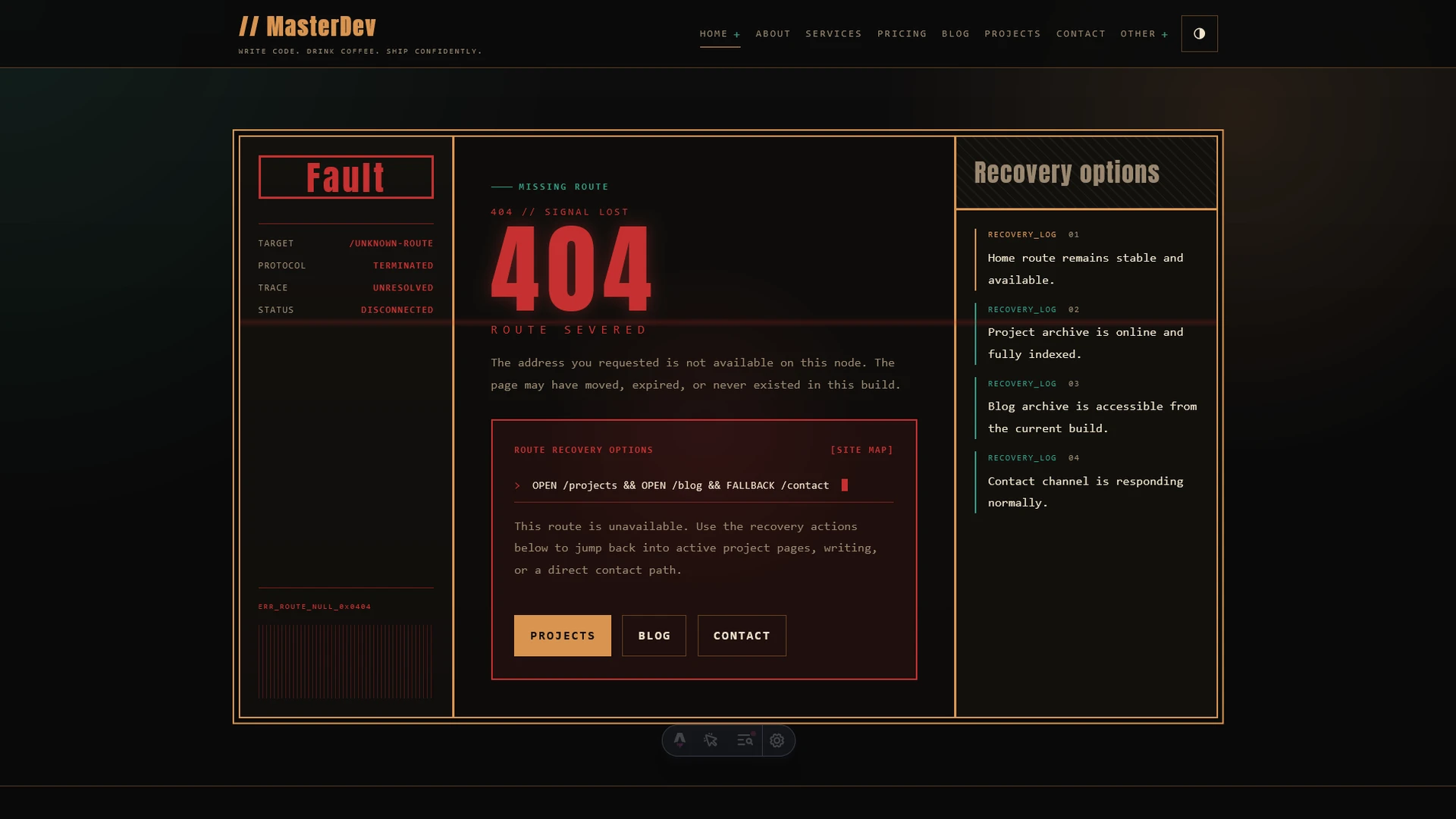 MasterDev - Developer Portfolio Astro Template with Sass & Tailwind Utilities