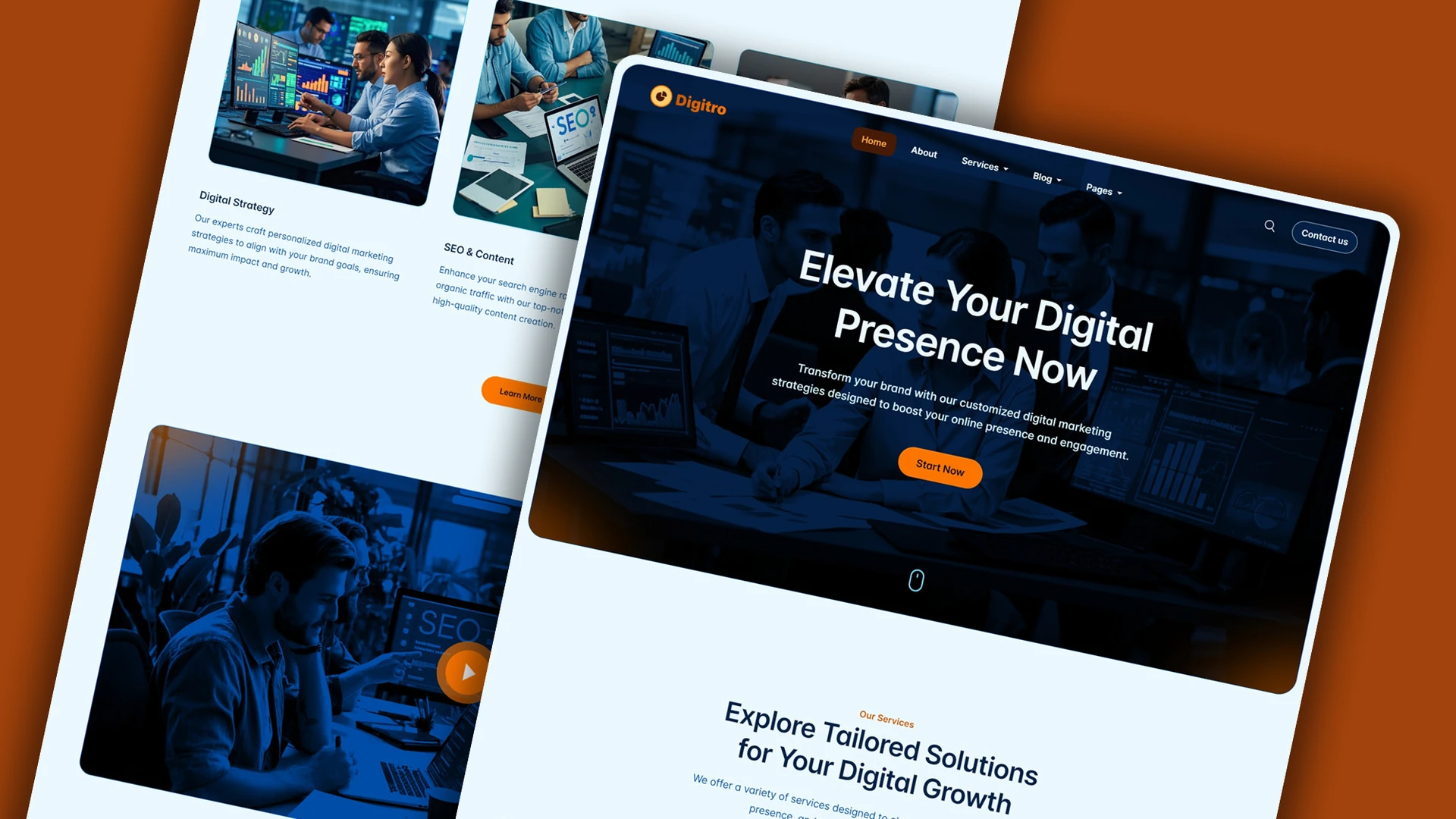 Digitro - Cutting-Edge Digital Marketing Agency HTML Website Template