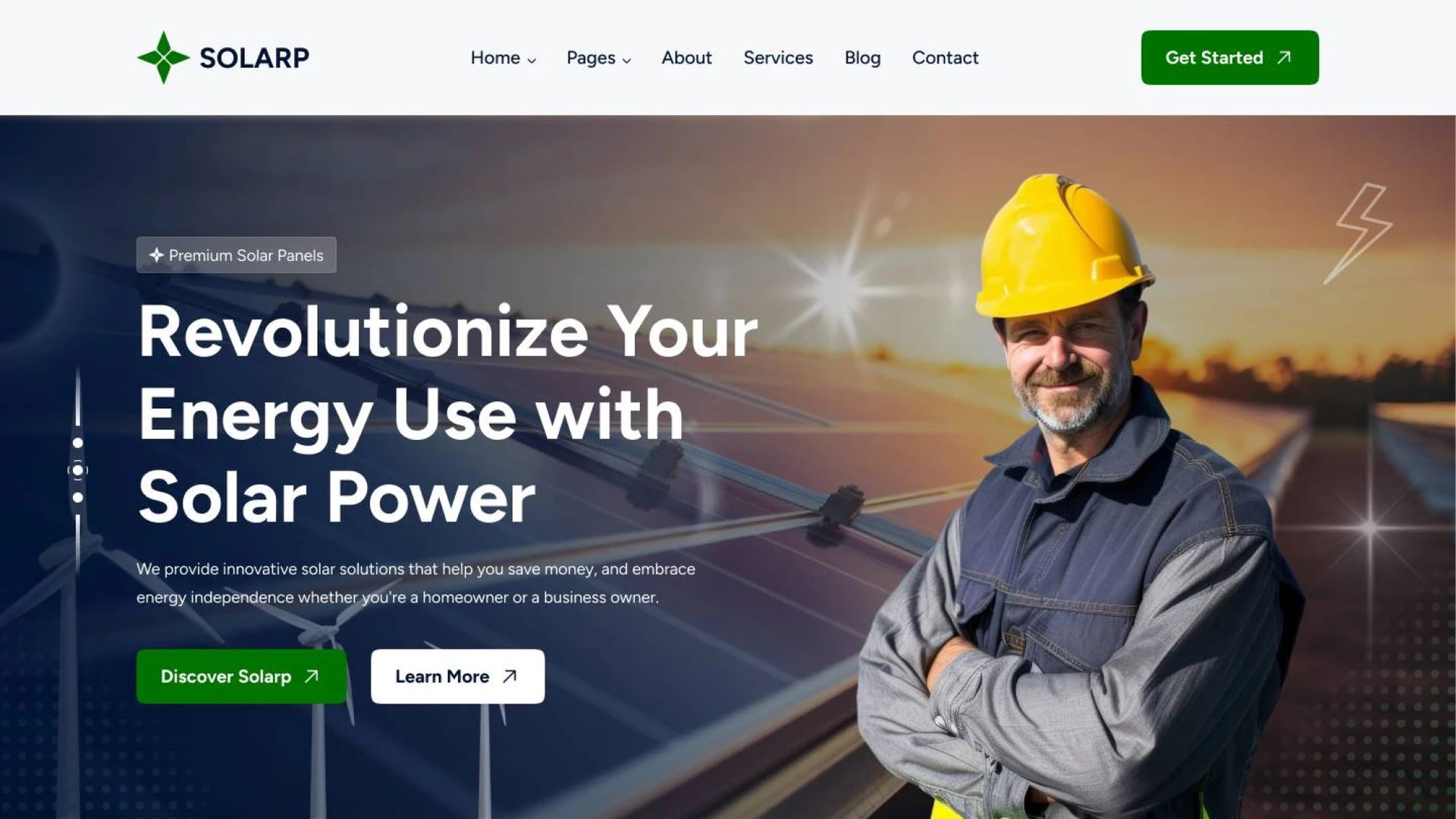 Solarp - Ecology Wind & Solar Energy WordPress Theme