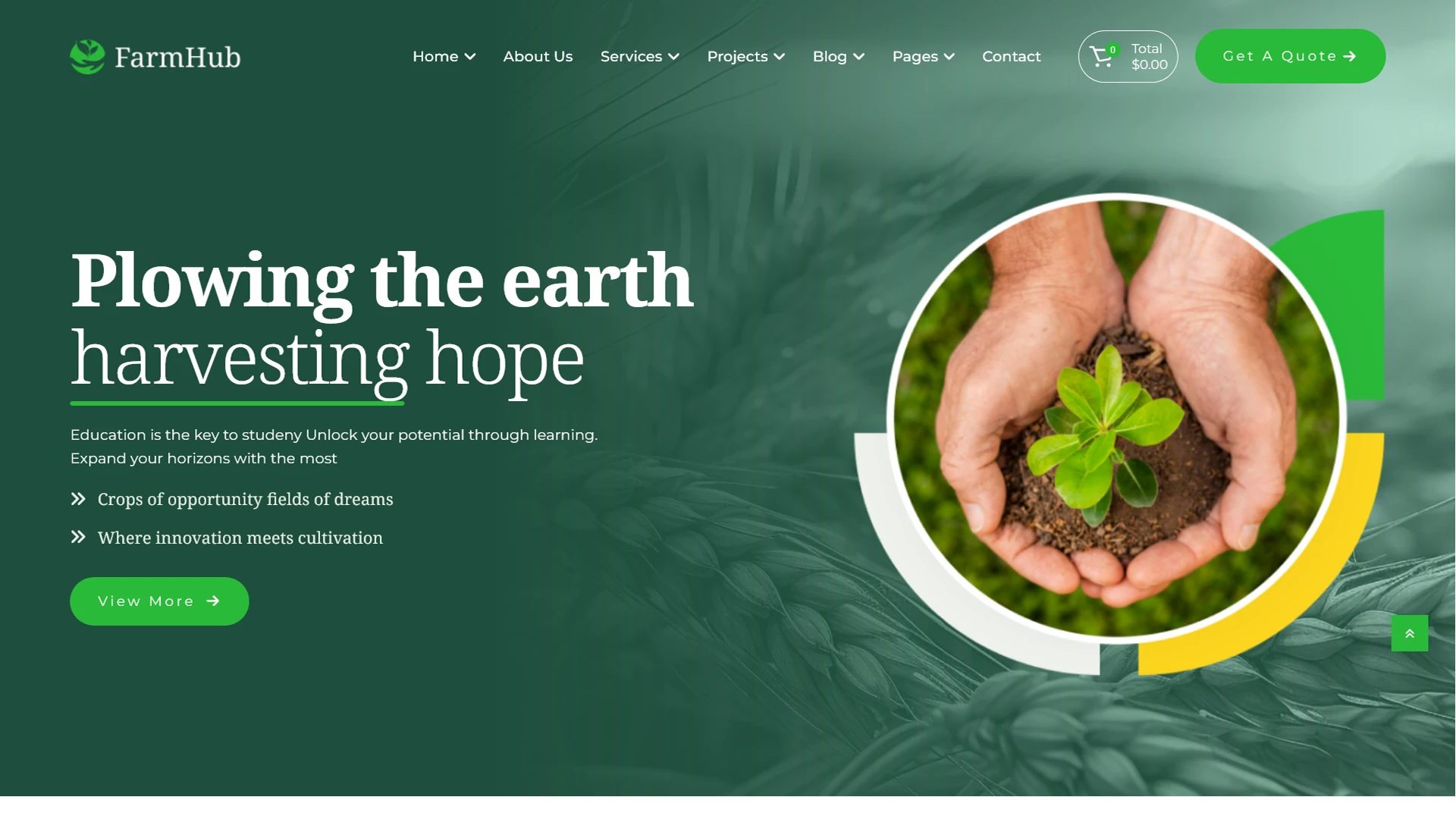 Farmhub - Agriculture and Organic HTML Template