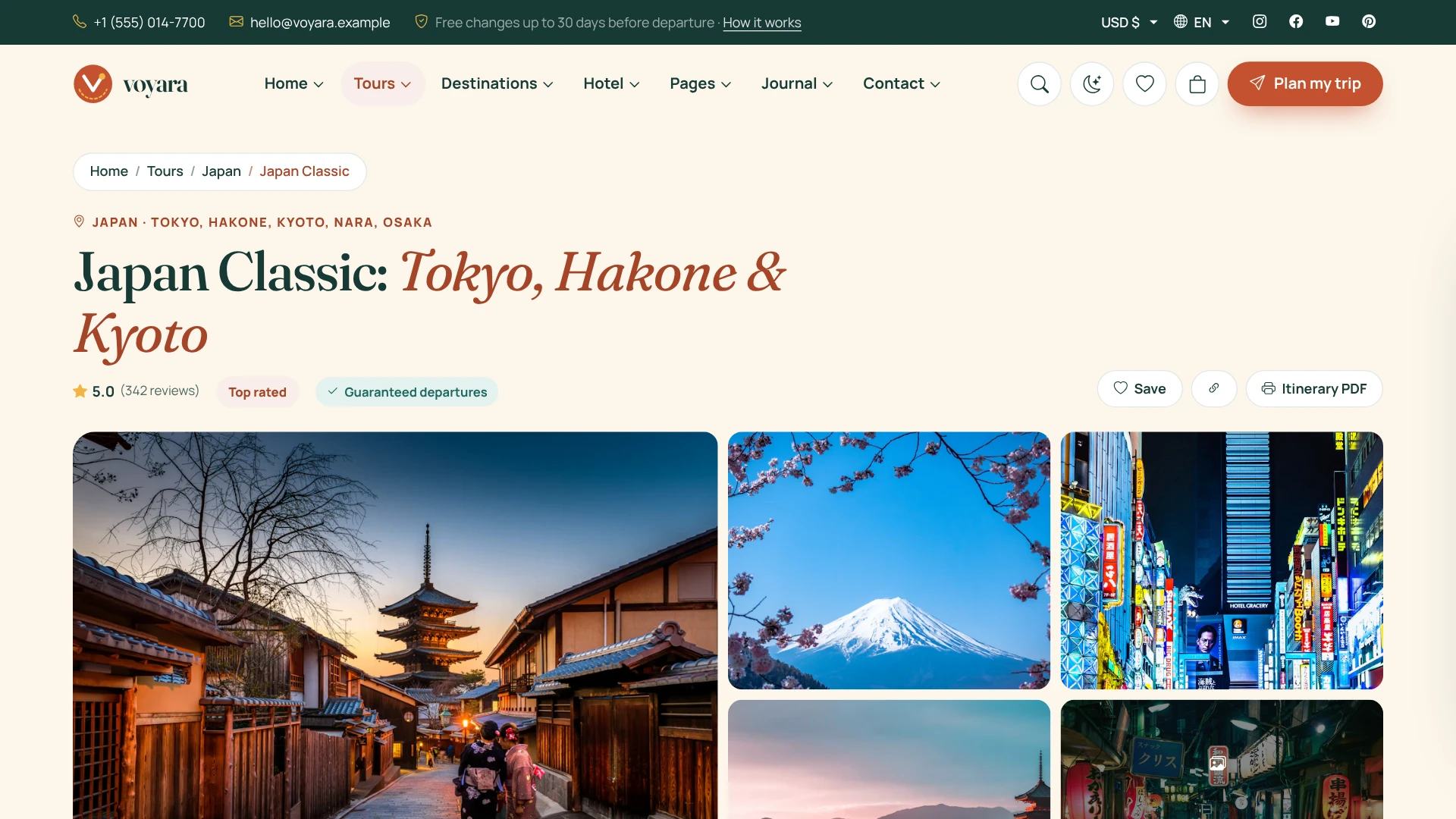 Voyara - Travel Agency & Boutique Hotel HTML Template