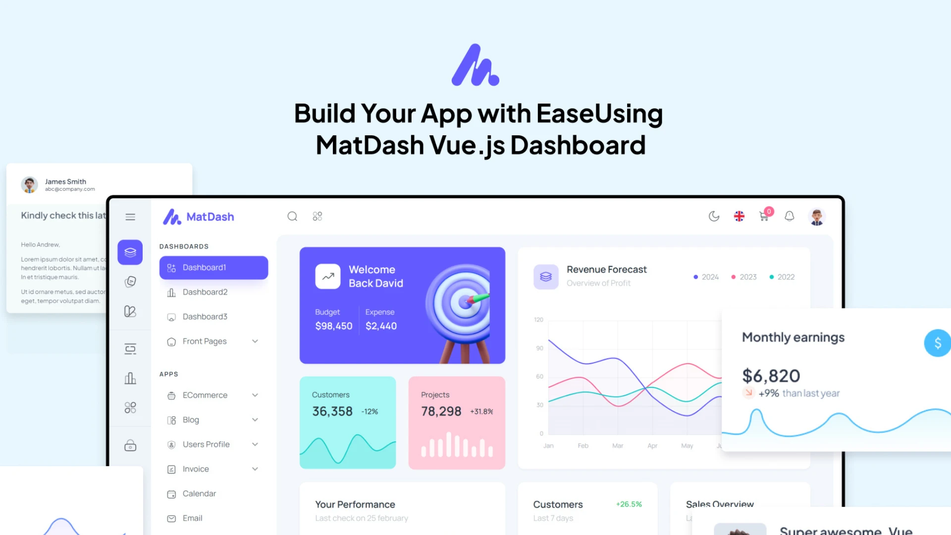 MatDash - VueJS Admin Dashboard Template