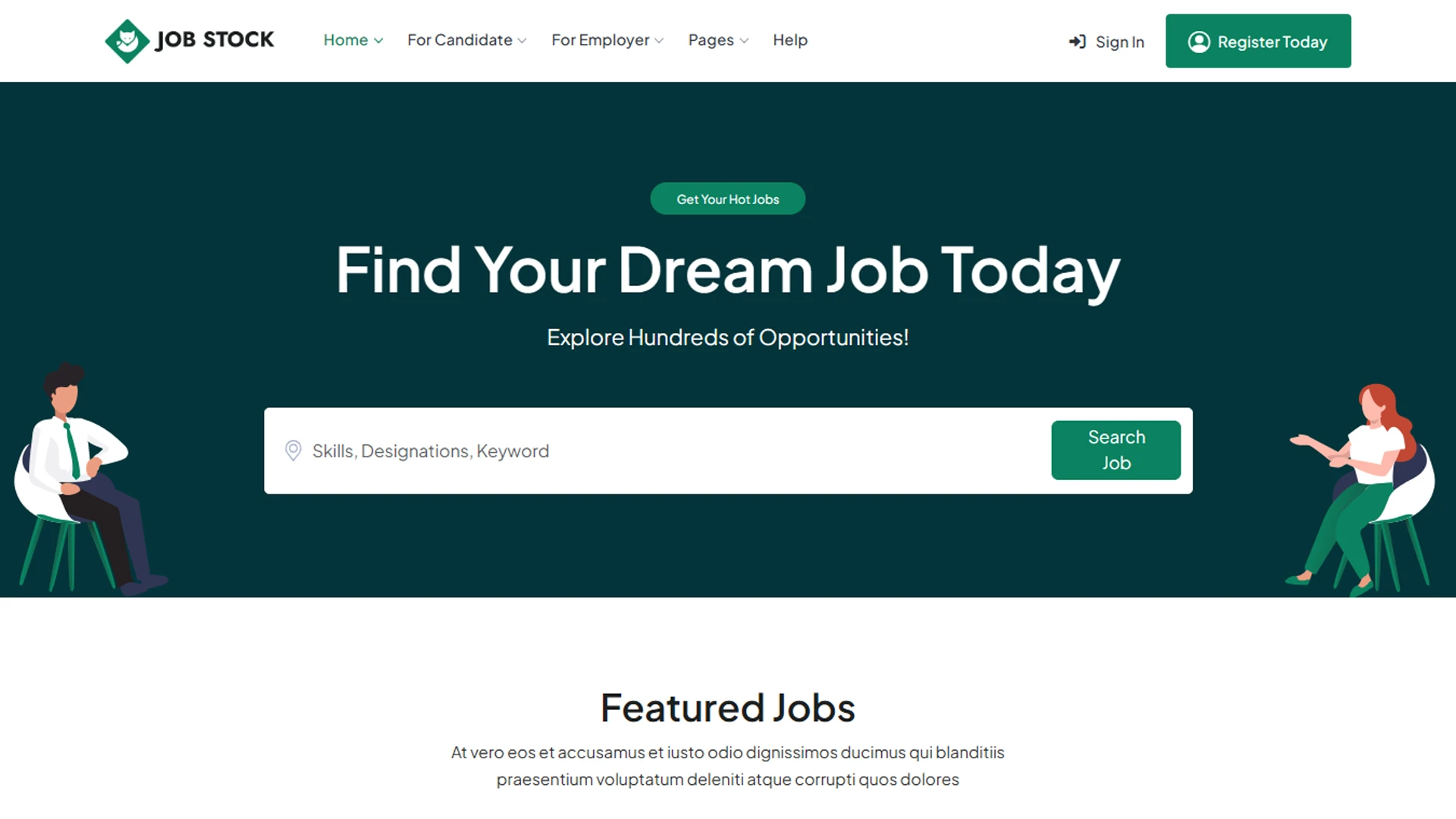 JobStock - CodeIgniter Job Listing, Job Portal Landing & Dashboard Template