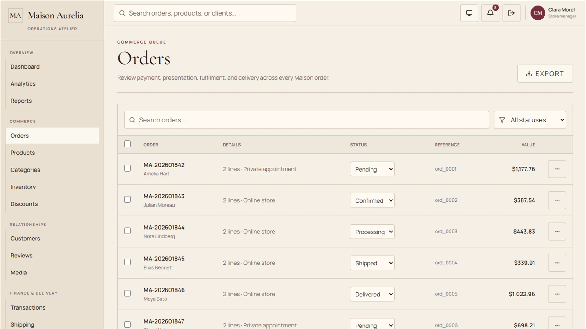 Maison Aurelia - Vintage Next.js eCommerce Platform Template