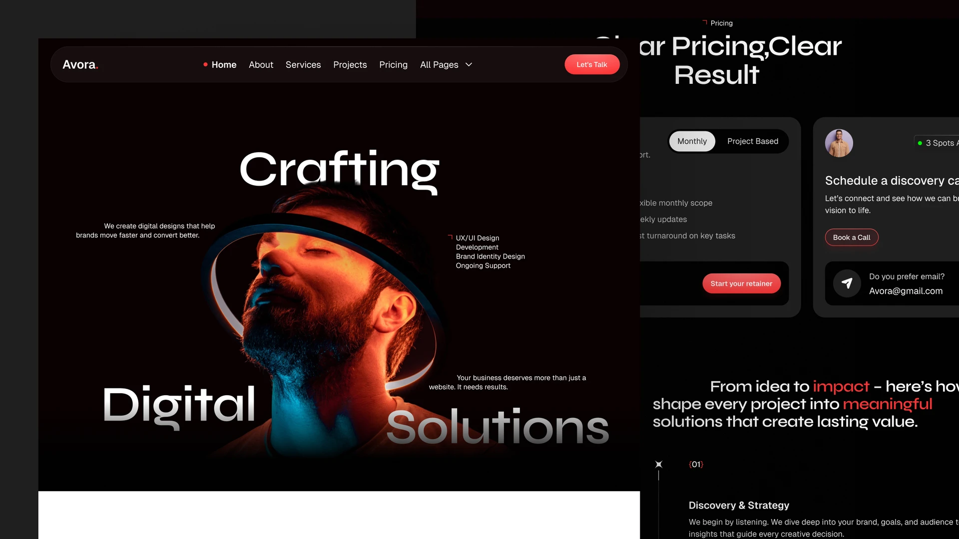 Avora - Swiss Agency & Marketing Agency Framer and Figma Template