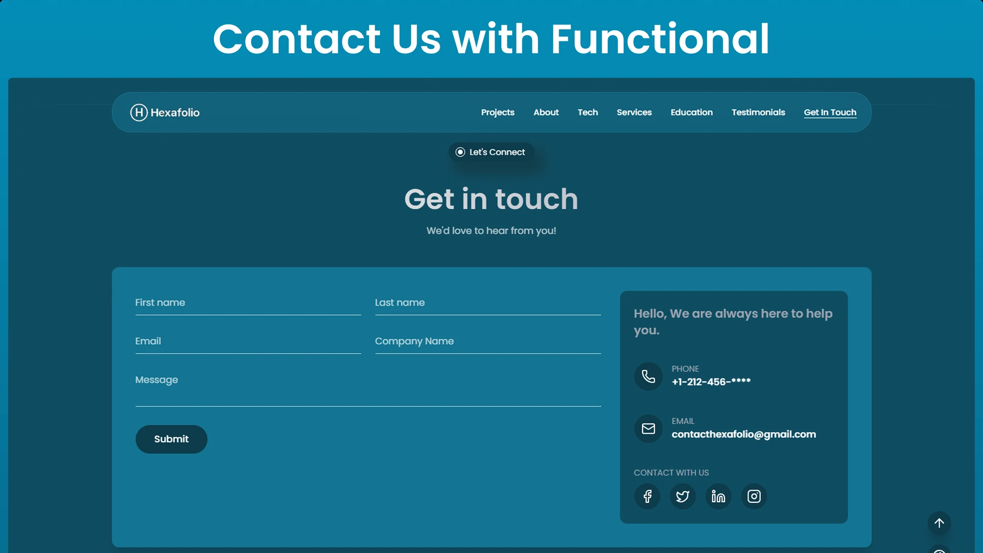 Hexafolio - Personal Portfolio React Template
