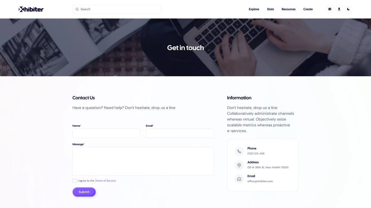 Xhibiter - Web3 Crypto NFT Marketplace Figma Template
