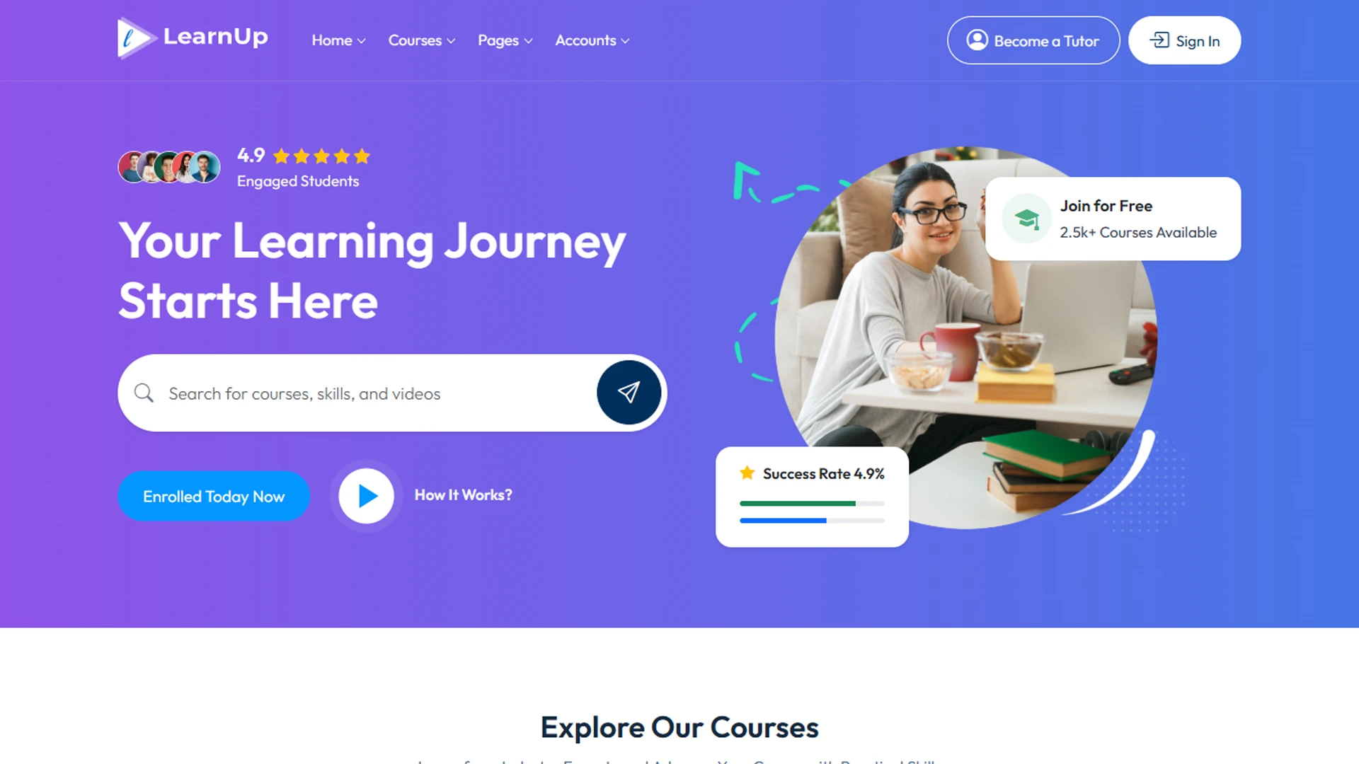 LearnUp - PHP Online Courses & Education LMS Template