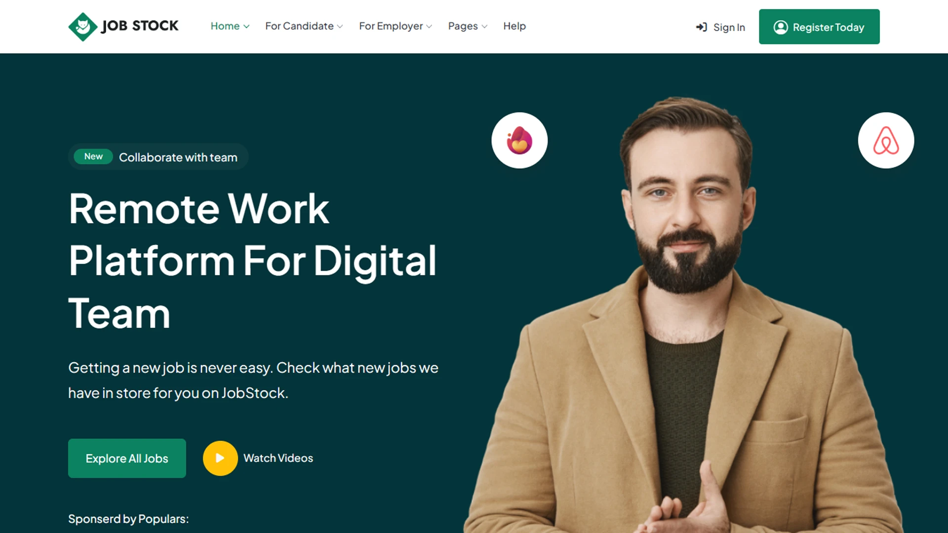 JobStock - CodeIgniter Job Listing, Job Portal Landing & Dashboard Template