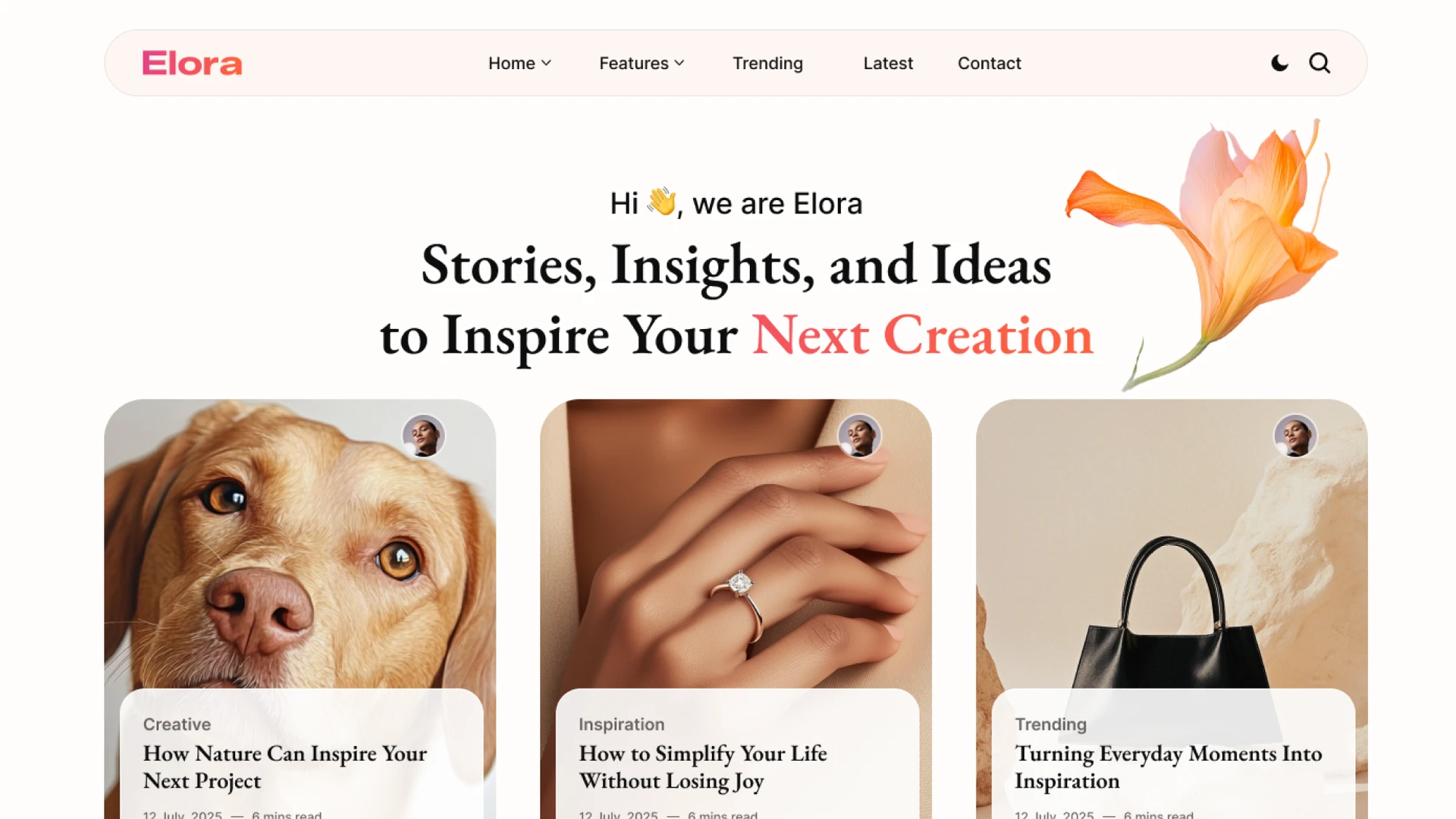 Elora - Creative Magazine WordPress Theme