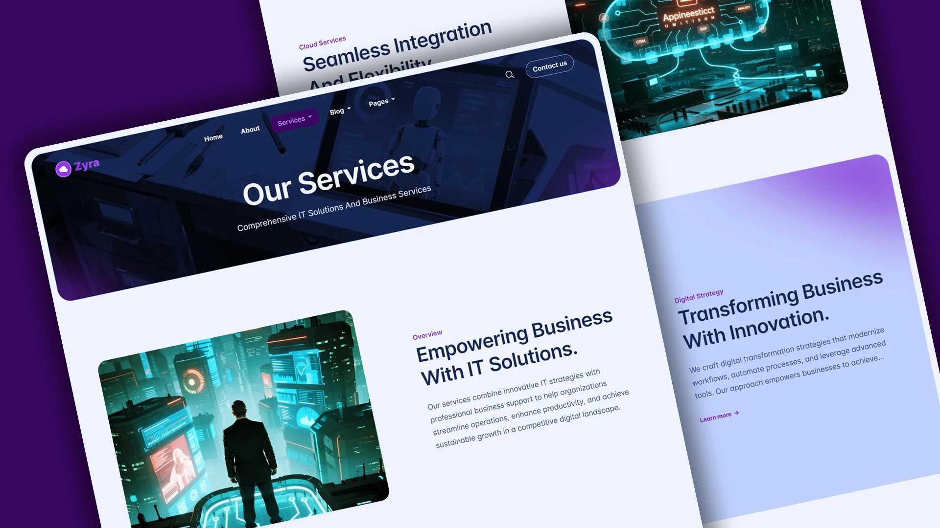 Zyra - Multipurpose IT Solutions & Business Services HTML Website Template