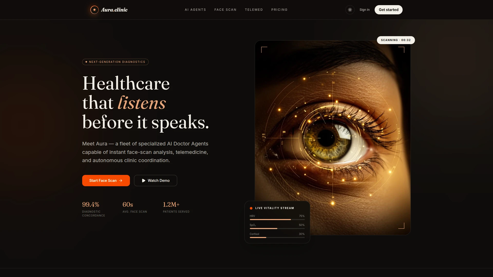 AuraClinic - AI Healthcare React Admin Dashboard UI Template