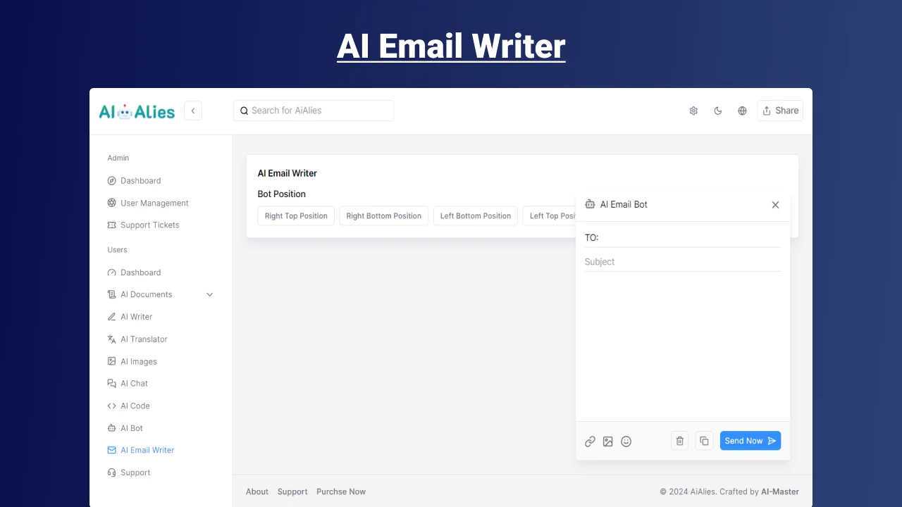 AI Alies - All in One Saas Platform for AI Generator Dashboards Template