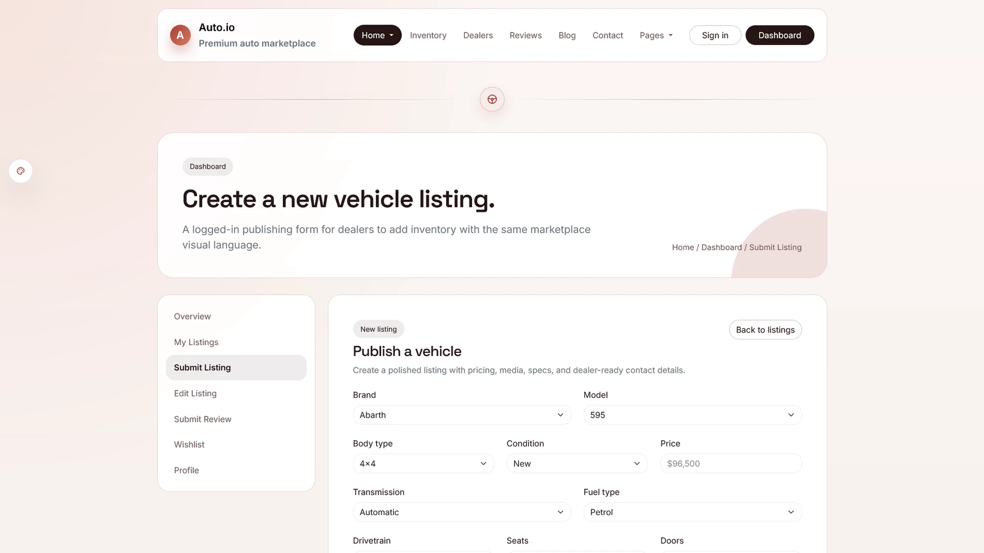 AutoIO - Cars Listings & Directory Template