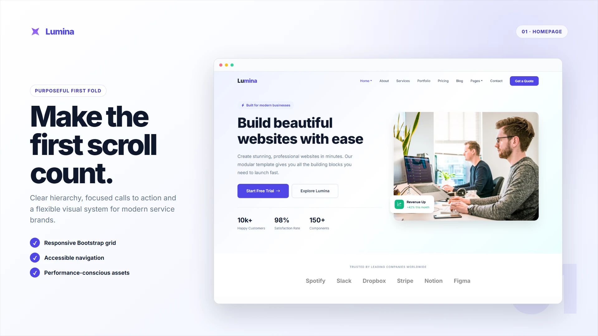 Lumina - Clean and Modular Multi-Page Bootstrap 5 HTML Template