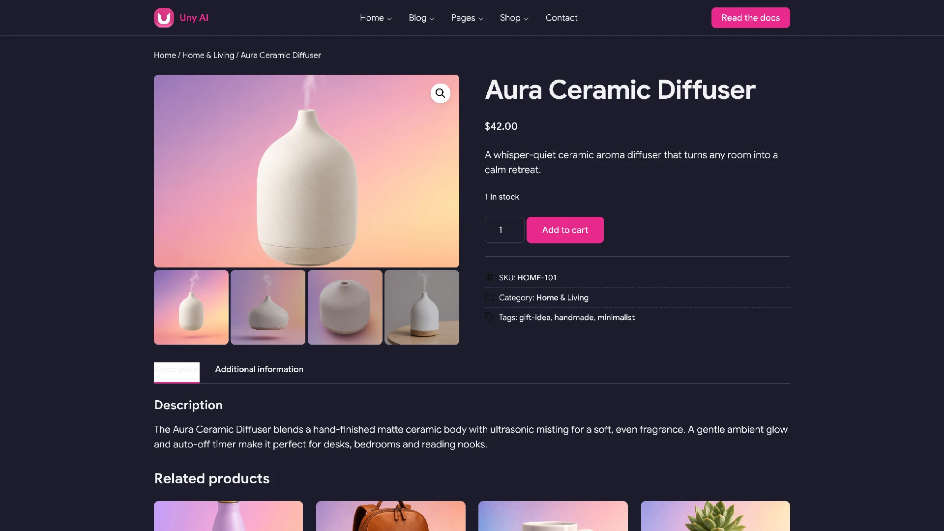 Uny AI - WordPress Theme with Flexible Section Builder