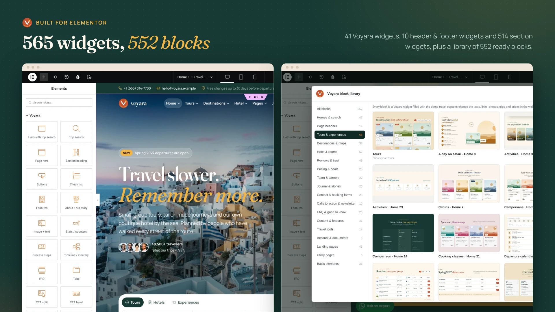 Voyara - Travel Agency & Boutique Hotel WordPress Theme (Screenshot 2 of 9)