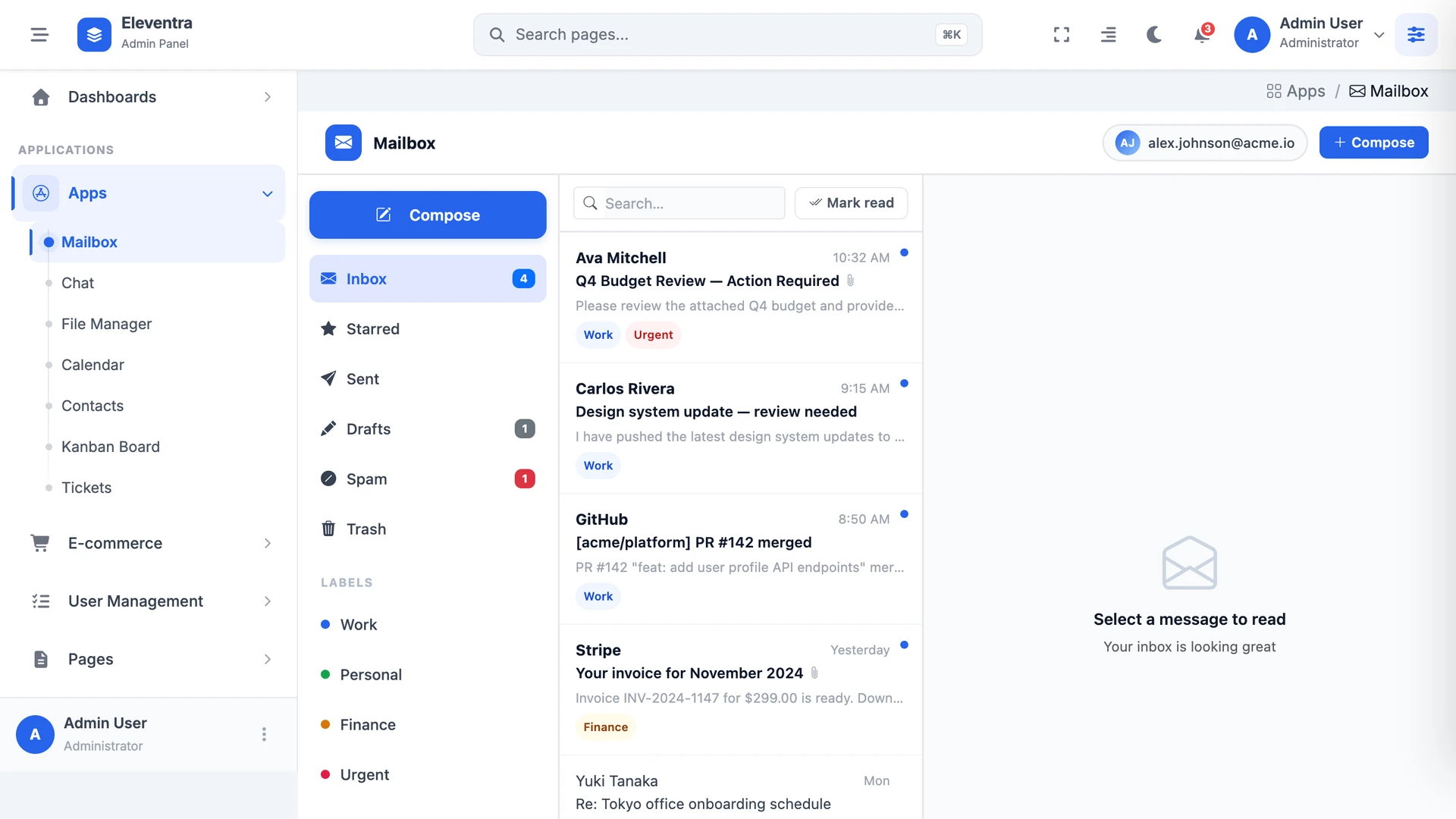 Eleventra - Angular 21 Admin Dashboard Template + UI Kit + 90+ Pages
