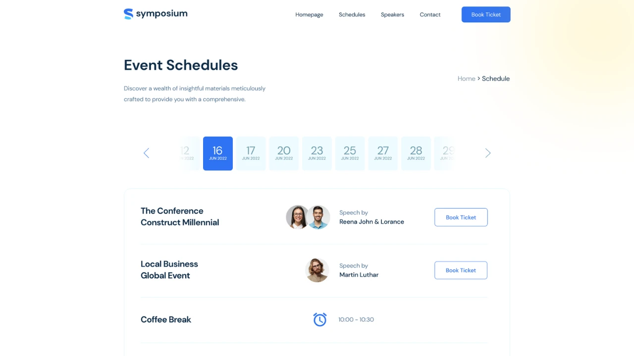 Symposium - NextJs Website Template for Event & Conference