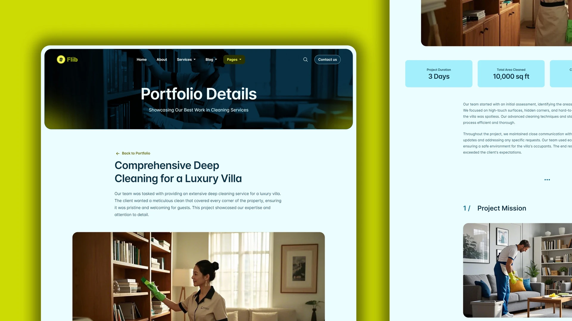 Flib - HTML Website Template For Premium Home Cleaning Services